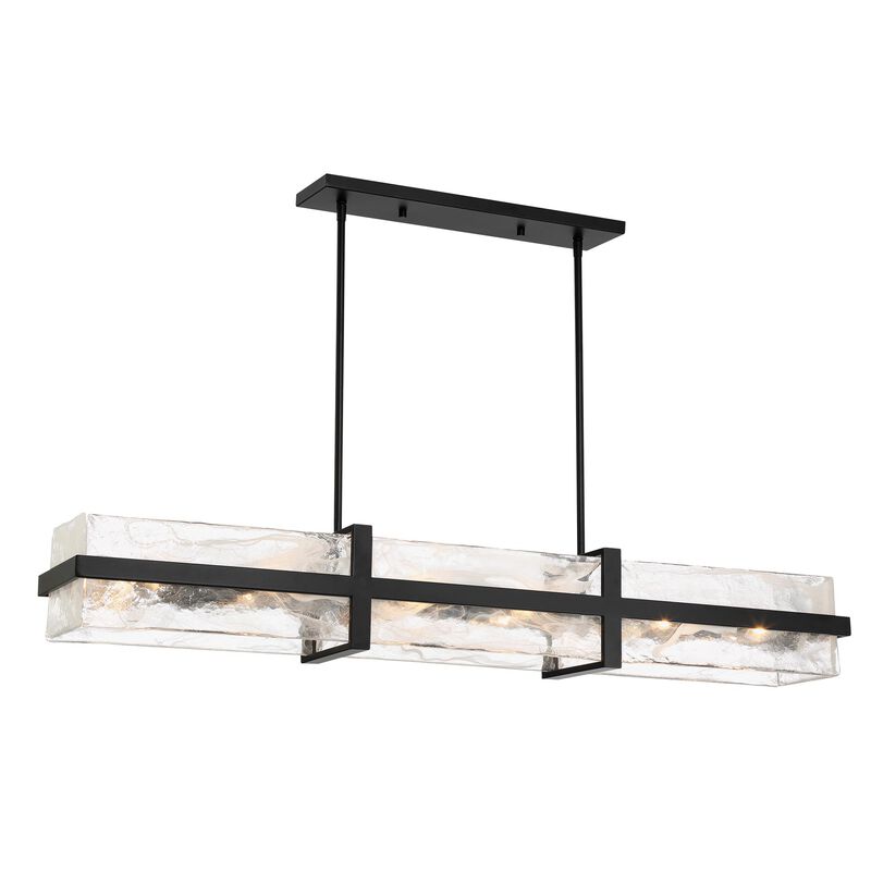Cloud Break Medium Linear Chandelier by Minka Lavery