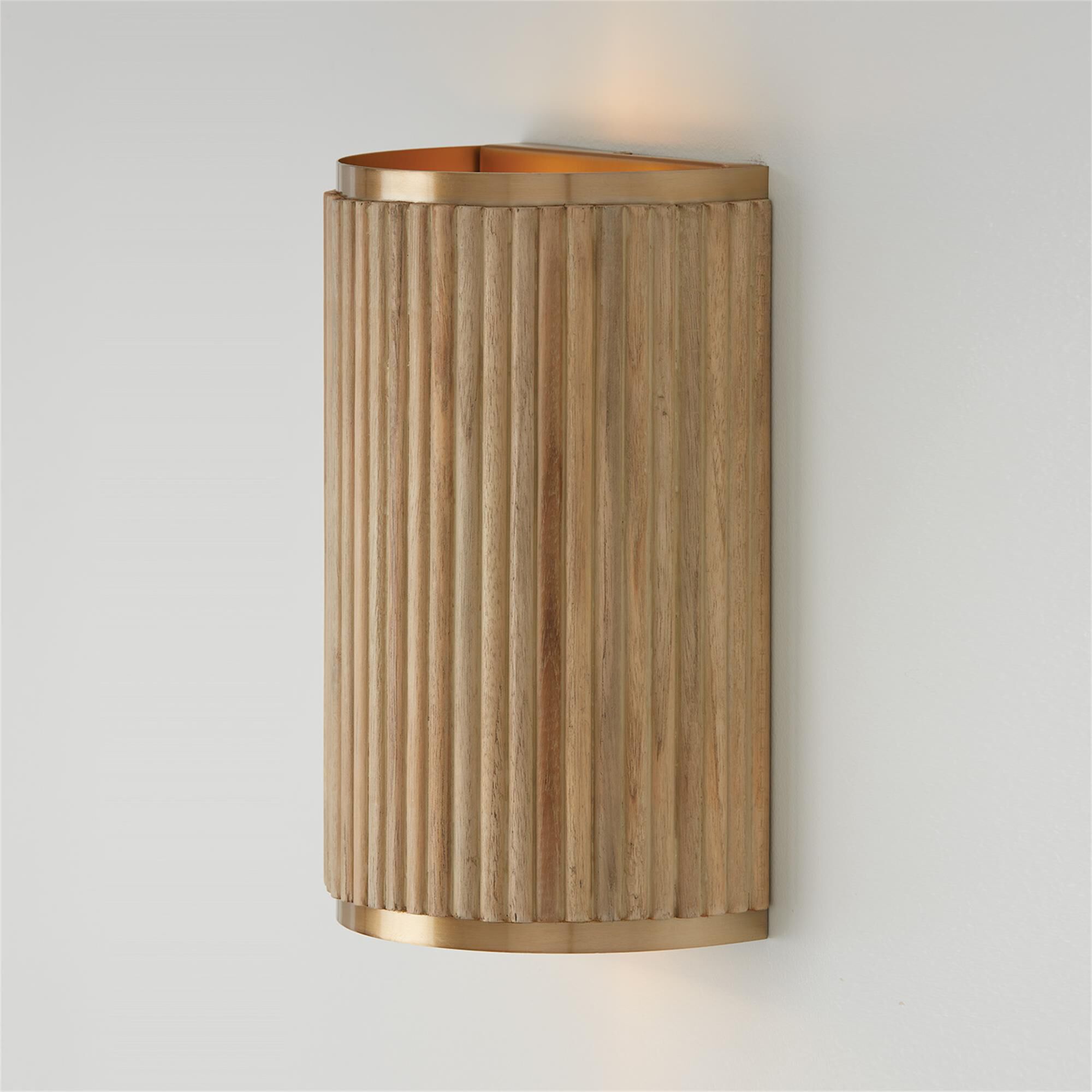 Shown in White Wash And Matte Brass finish
