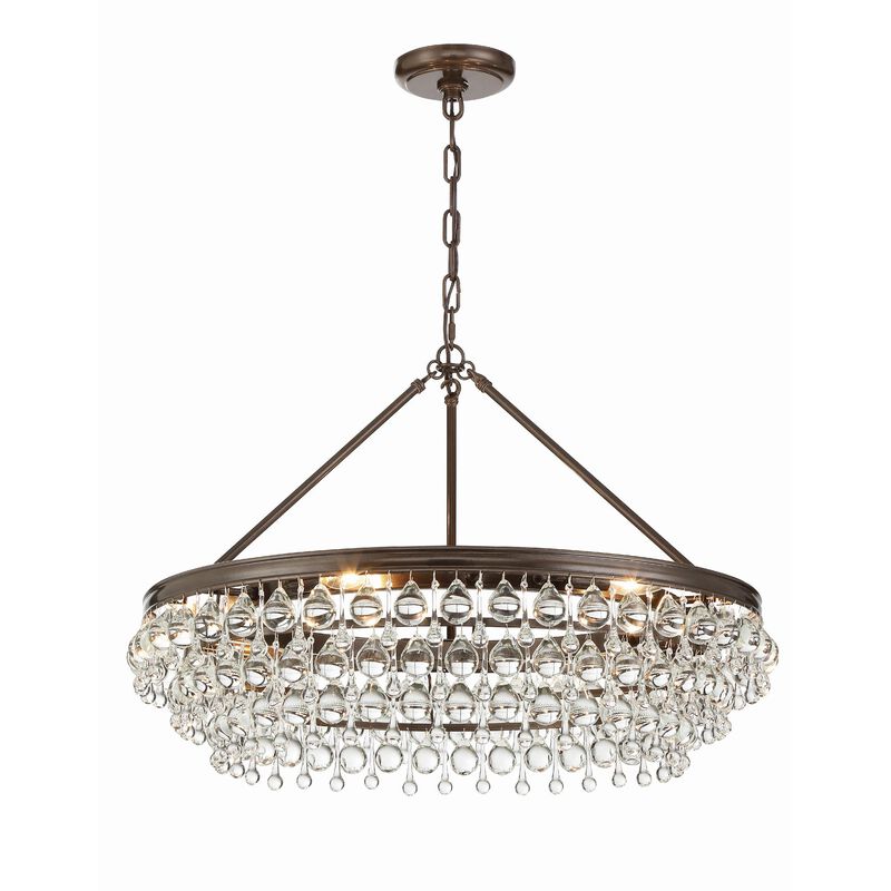 Calypso 30 Inch 6 Light Chandelier by Crystorama