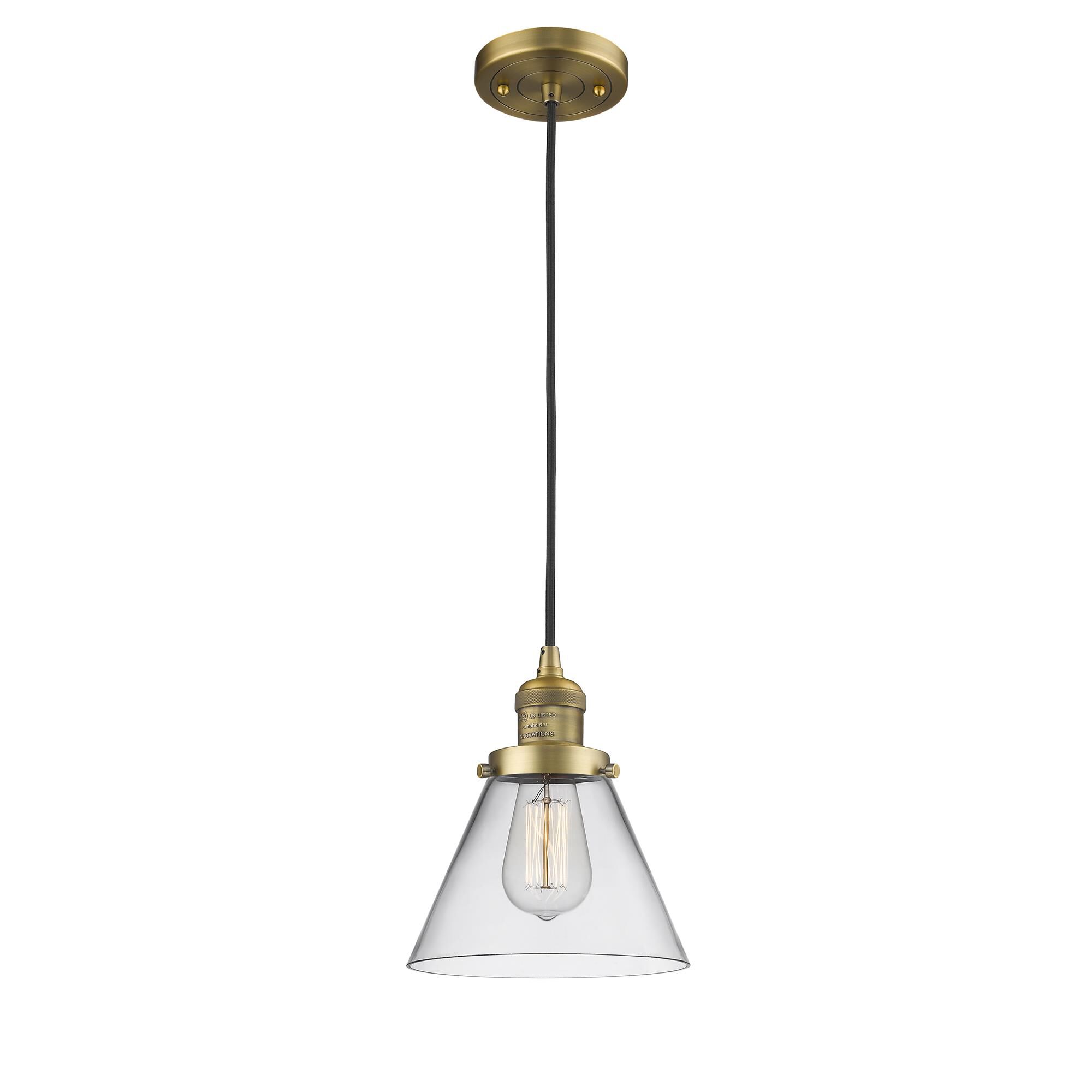 Bruno Marashlian Large Cone 8 Inch Mini Pendant by Innovations Lighting
