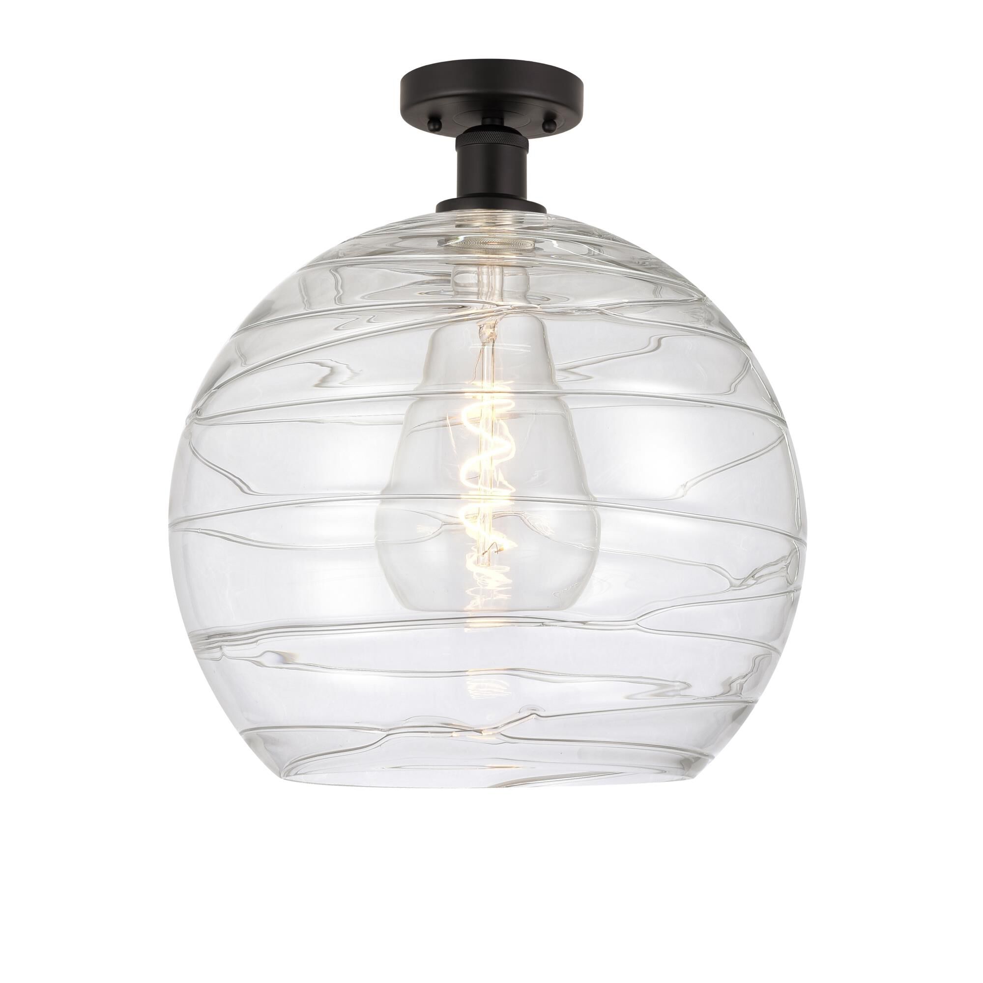 Bruno Marashlian Athens Deco Swirl 13 Inch 1 Light Semi Flush Mount by Innovations Lighting