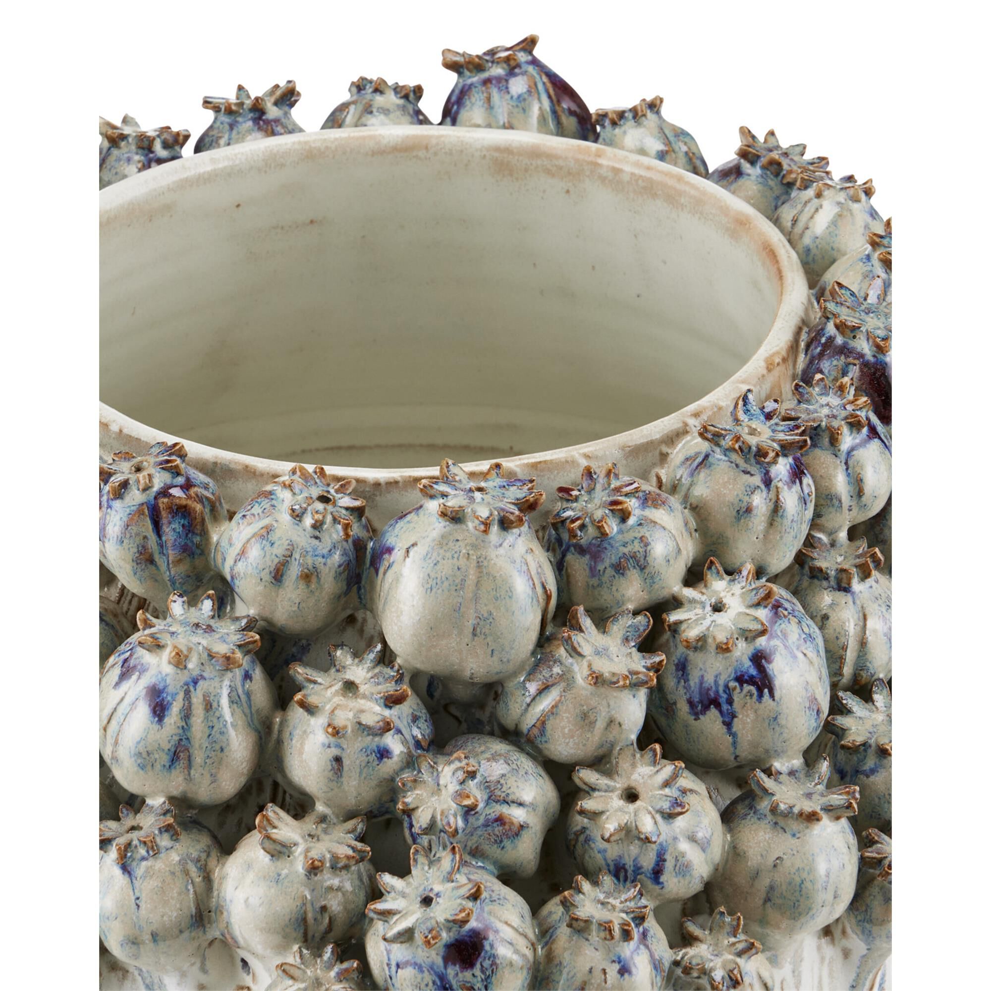 Poppy Pod Crown Large 15 Inch Vase-Urn,
