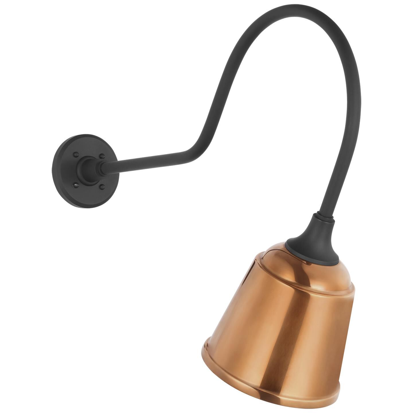 Shown in Matte Black finish and Copper shade