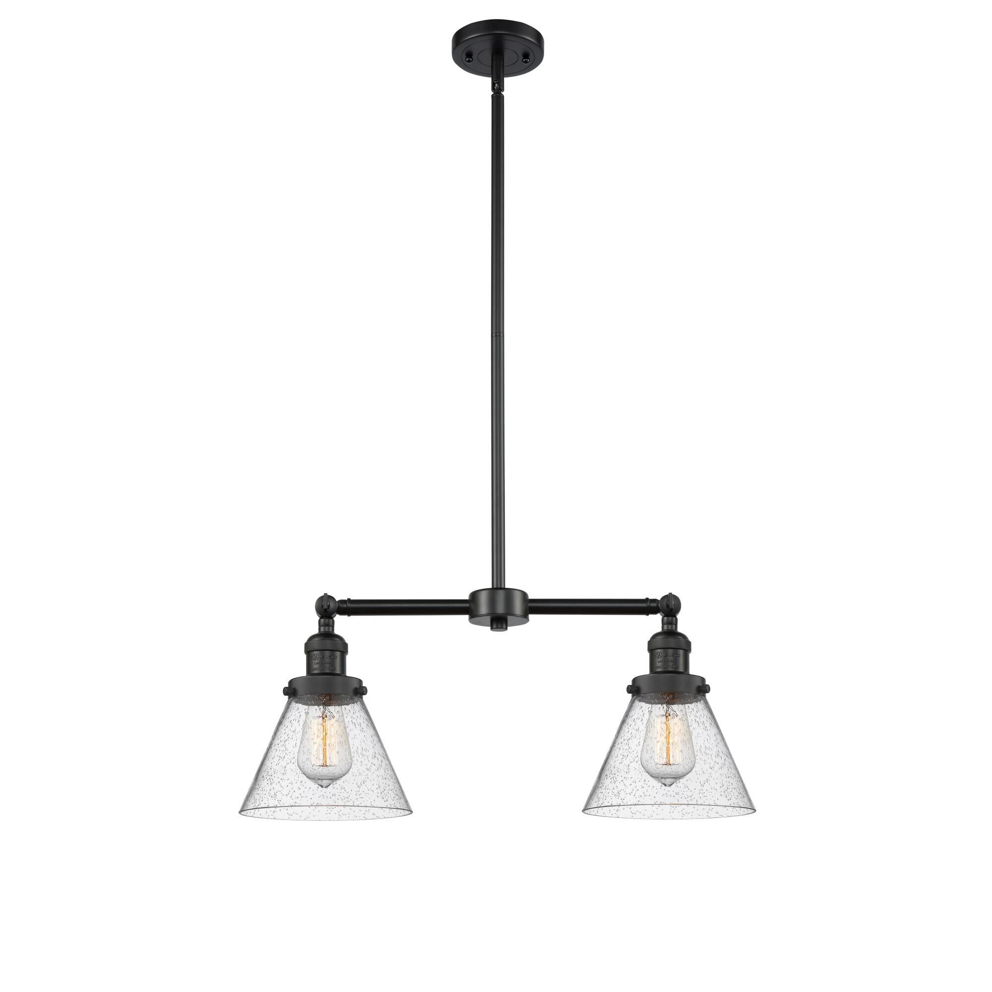 Bruno Marashlian Large Cone 21 Inch 2 Light Mini Chandelier by Innovations Lighting