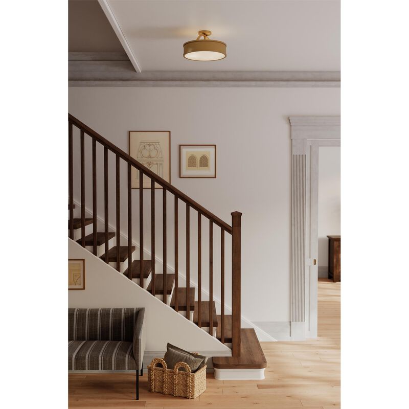 Wynn 16 Inch Semi Flush Mount by Metropolitan Lighting