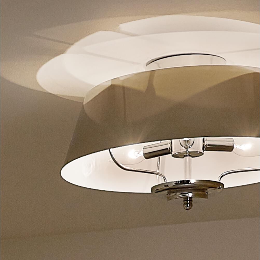 Shown in Polished Nickel finish and Metal shade