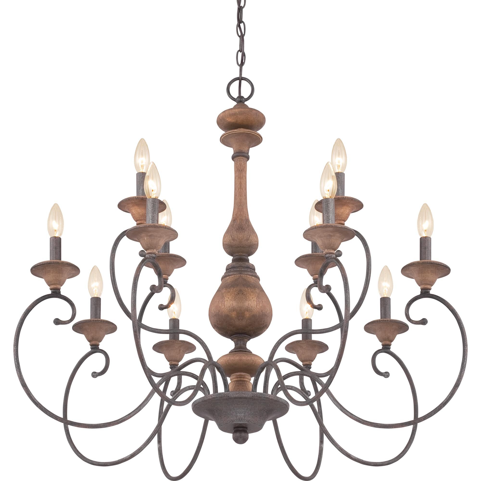Shown in Rustic Black finish and Tiffany glass