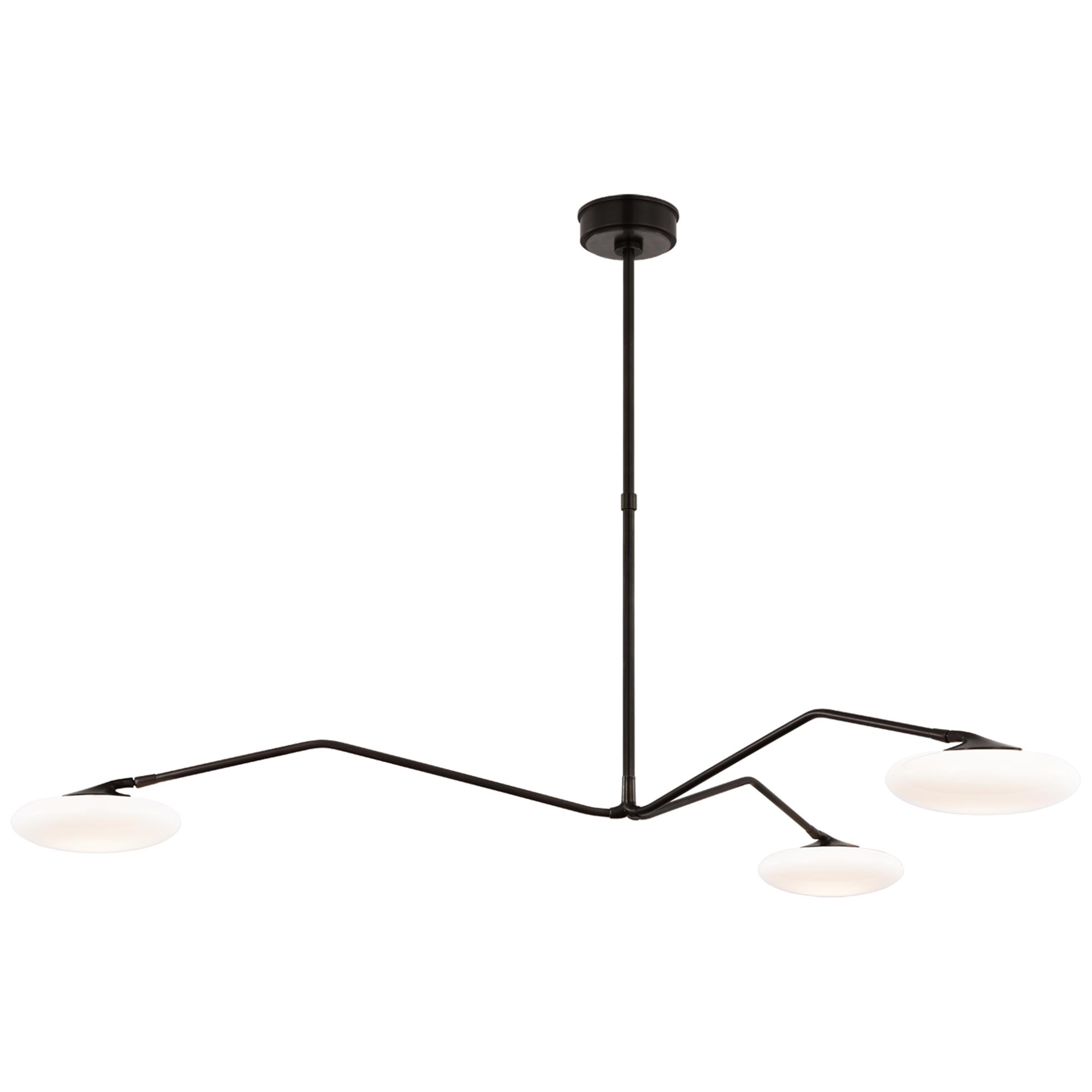 Shown in Gun Metal finish and White glass