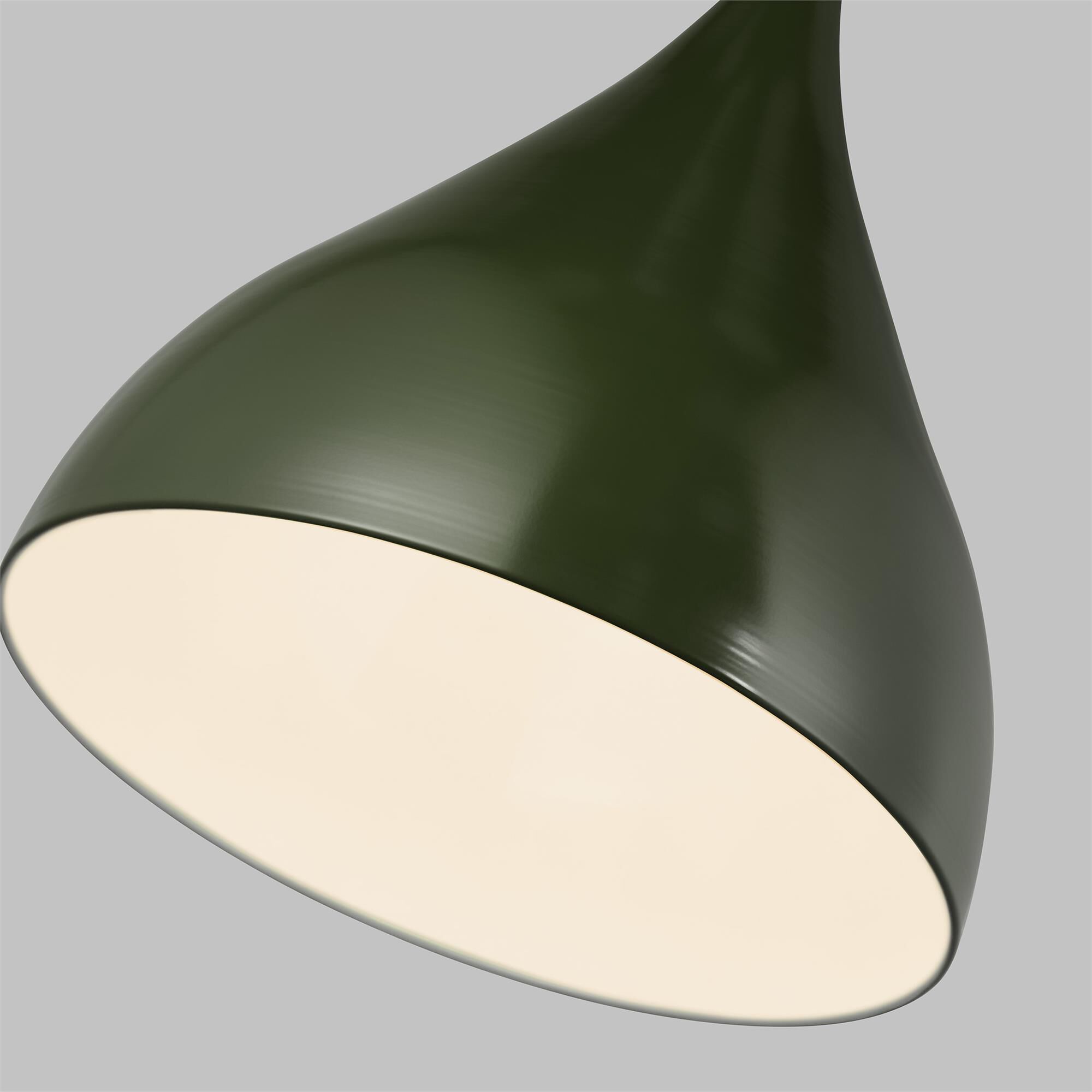 Shown in Olive finish and Olive glass and Olive Steel shade