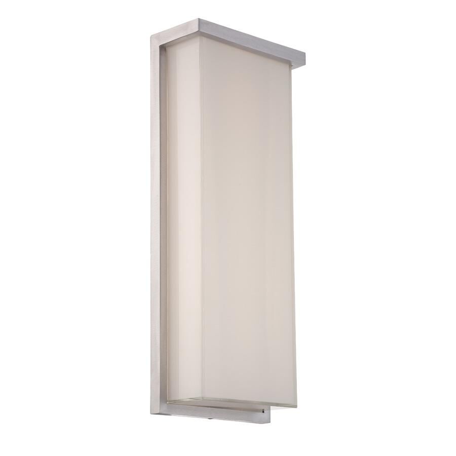 Shown in Brushed Aluminum finish and White Mitered glass