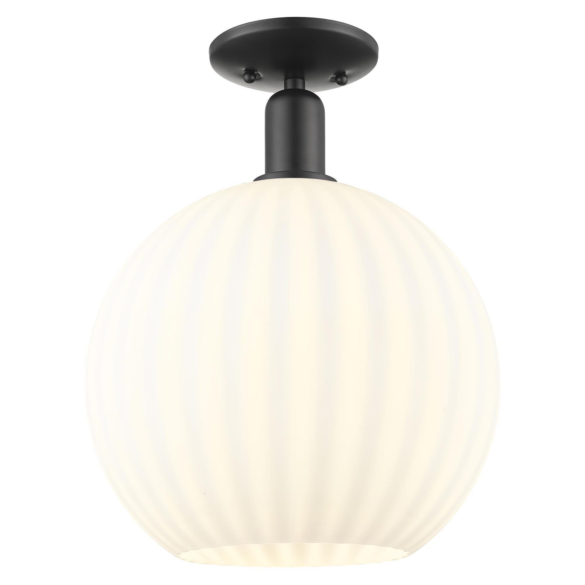 Bruno Marashlian White Venetian 12 Inch Semi Flush Mount by Innovations Lighting