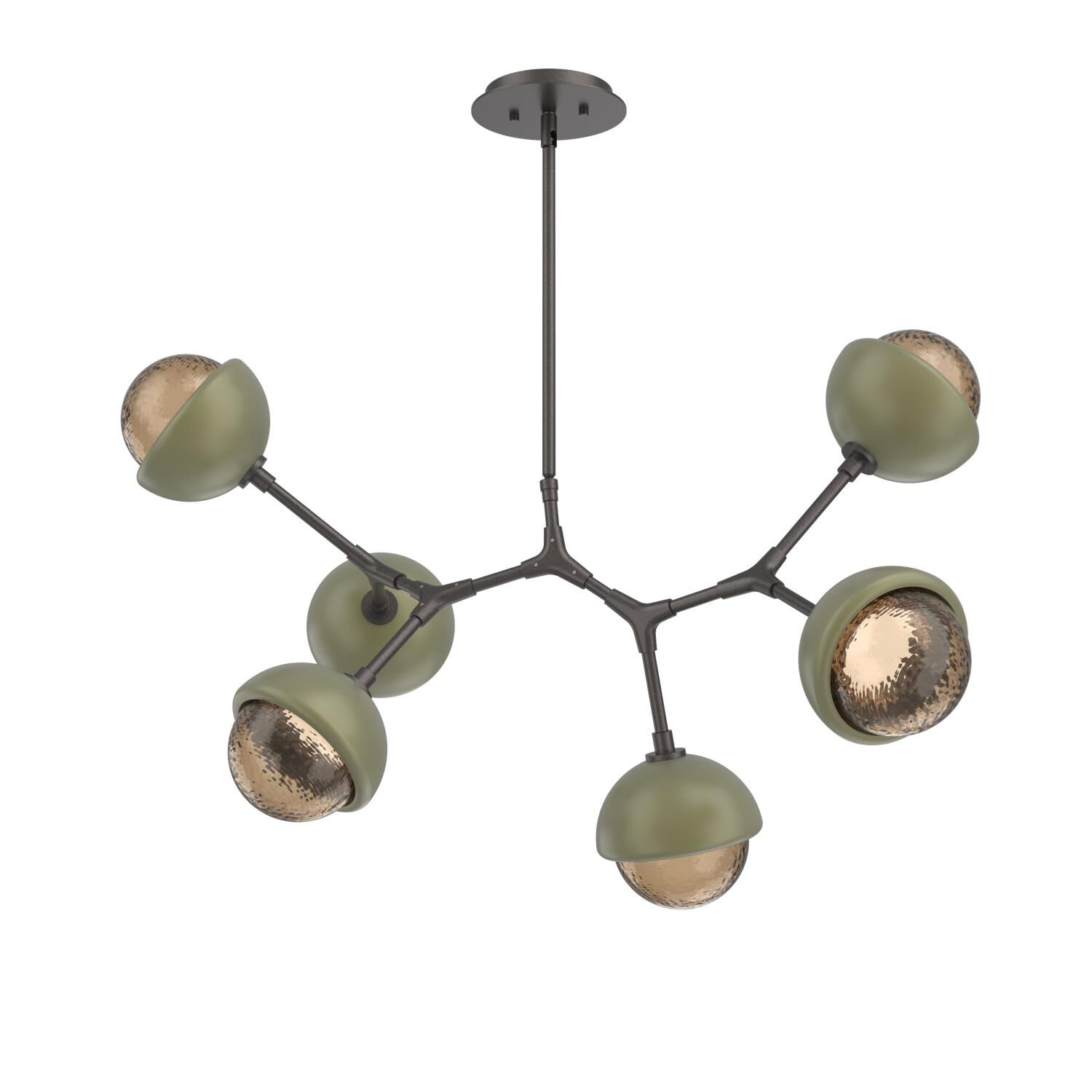 Levi Wilson Cabochon 31 Inch Linear Suspension Light by Hammerton Studio