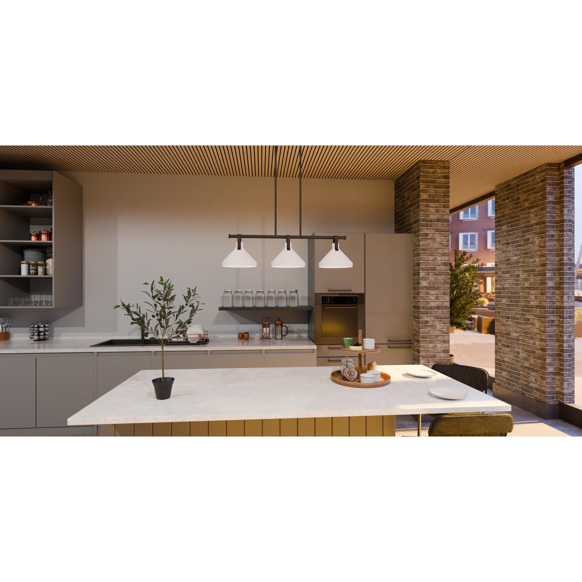 Brink 38 Inch 3 Light Linear Suspension Light by Quoizel