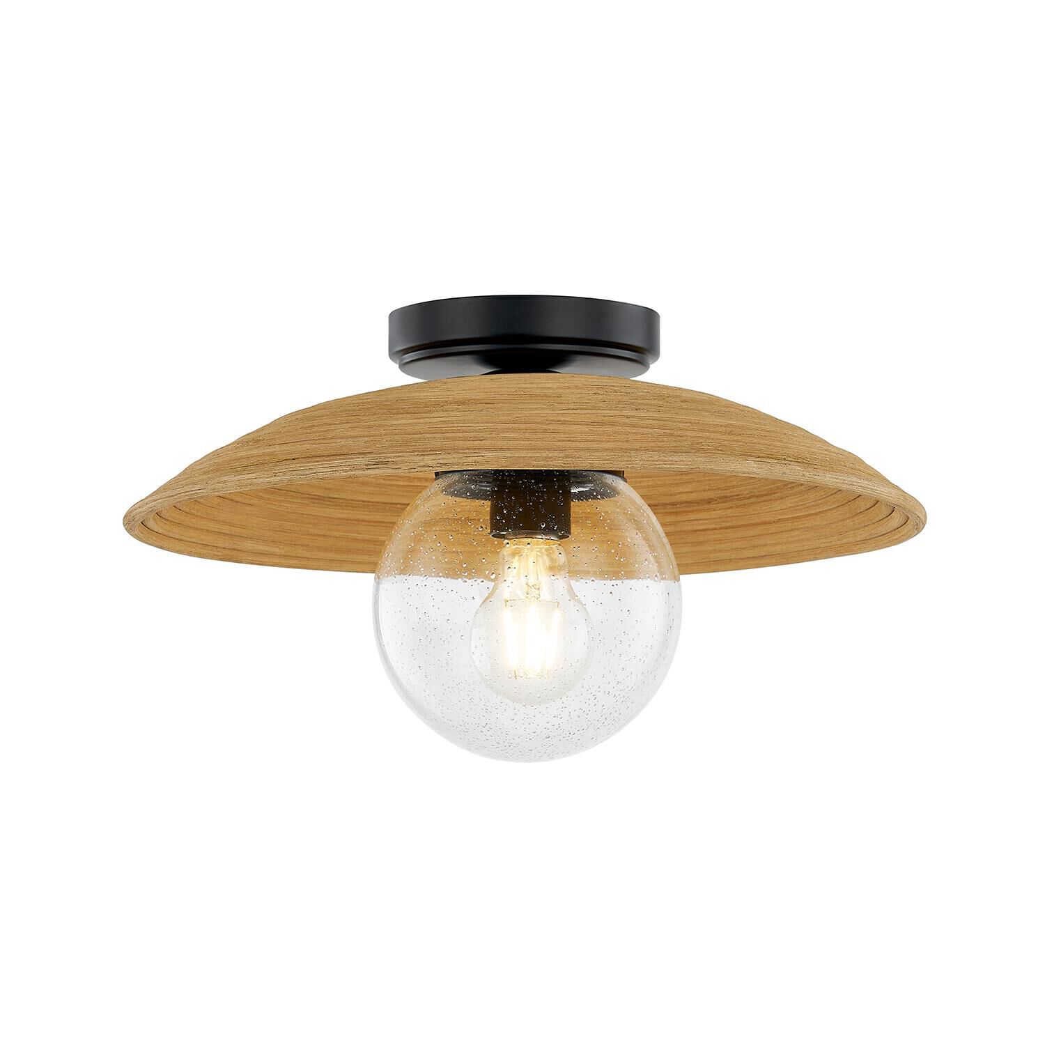 Rattan - Caribe 15 Inch Semi Flush Mount by Justice Design Group