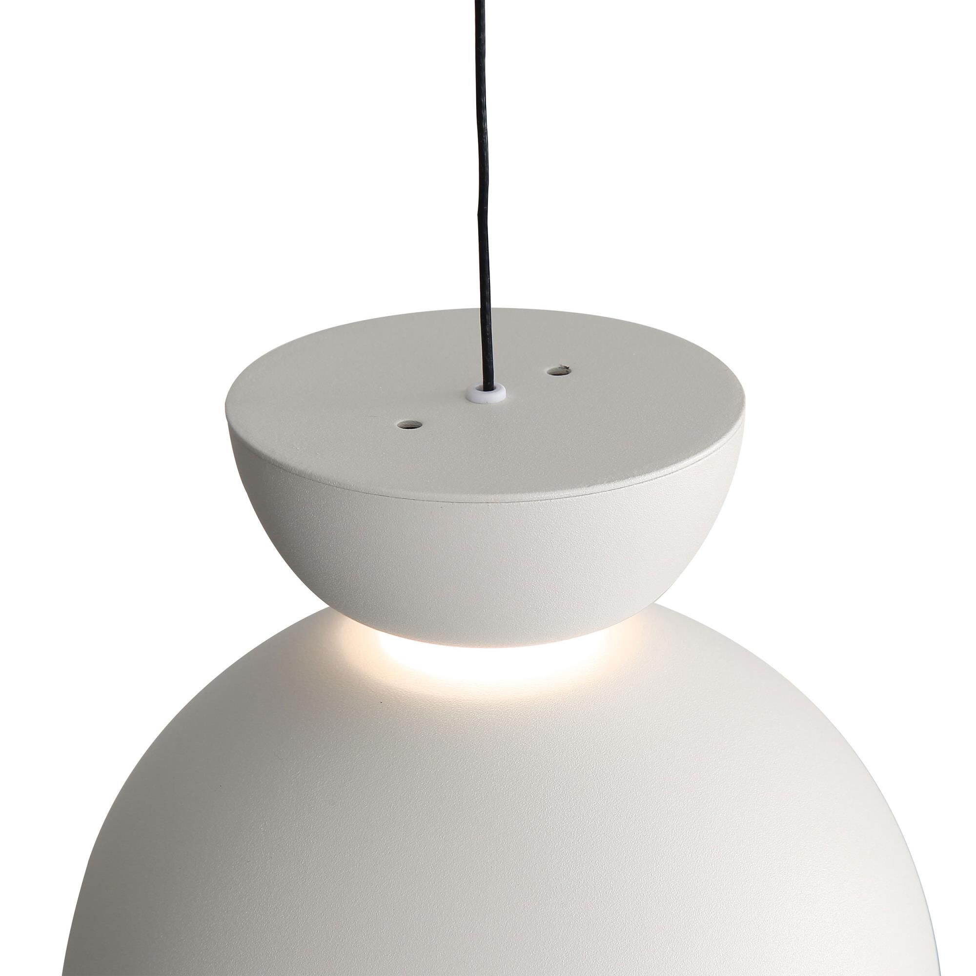 Shown in Sand White finish and Silver shade