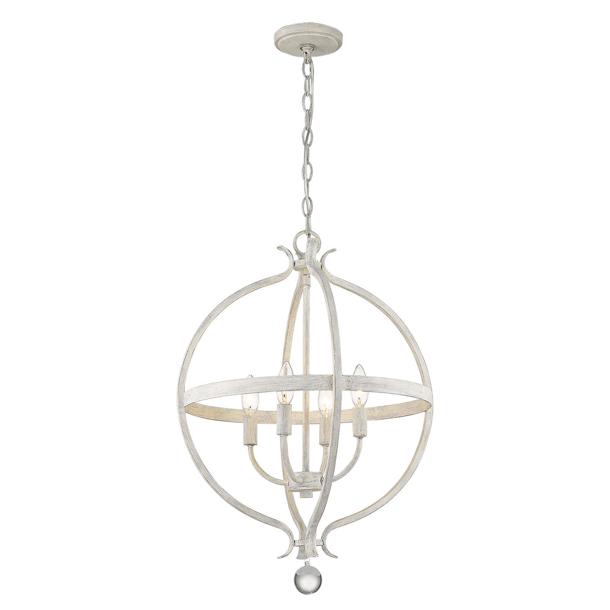 Shown in Country White finish and -- glass and -- shade