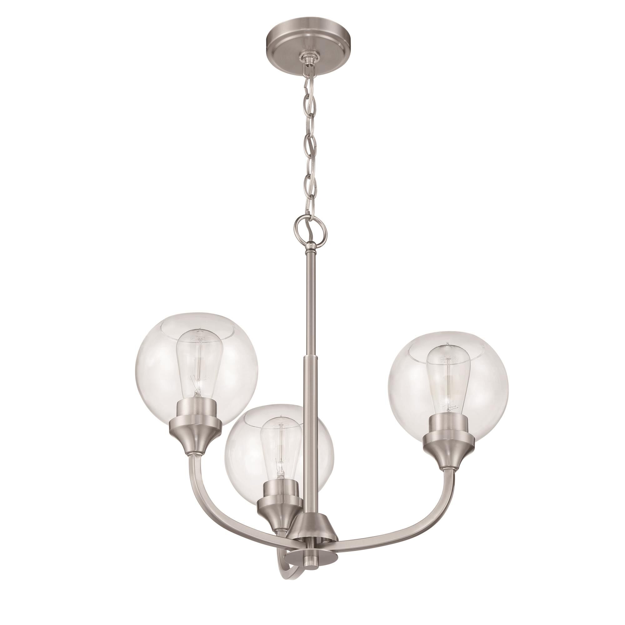 Glenda 20 Inch 3 Light Mini Chandelier by Craftmade