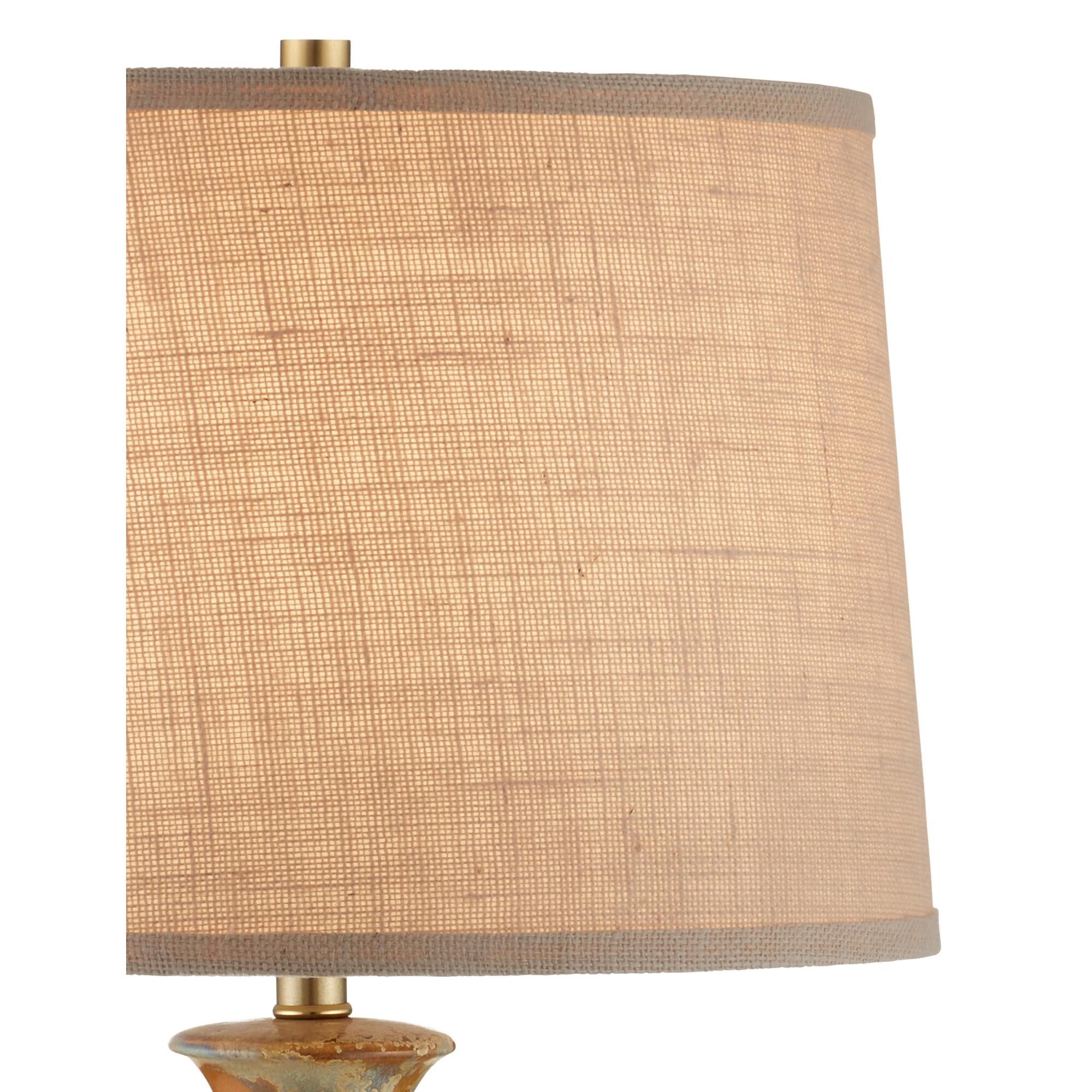 Shown in Ochre finish and White Burlap shade
