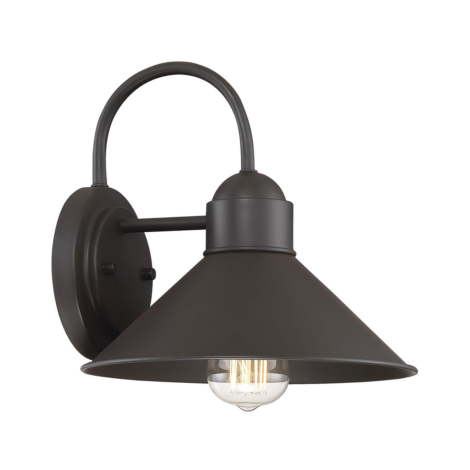 Shown in Oil Rubbed Bronze finish and Oil Rubbed Bronze Metal shade