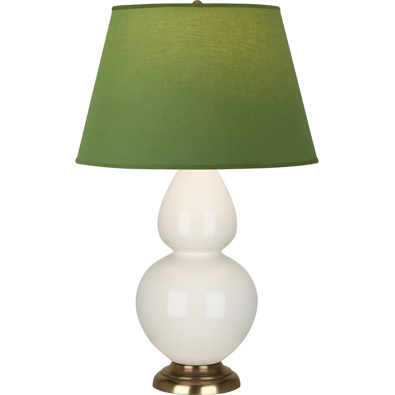 Shown in Bone finish and Tea Green and Taupe shade and Antique Natural Brass accent
