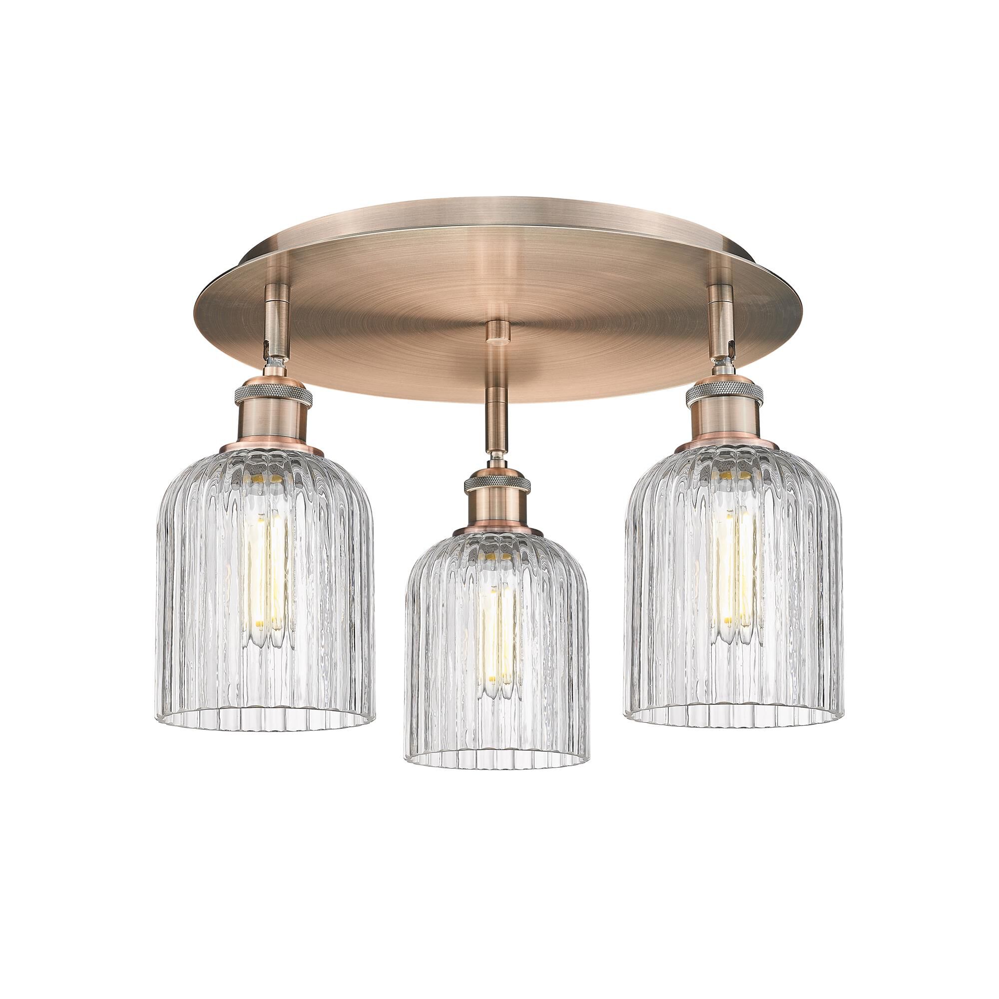 Shown in Antique Copper finish and Clear glass