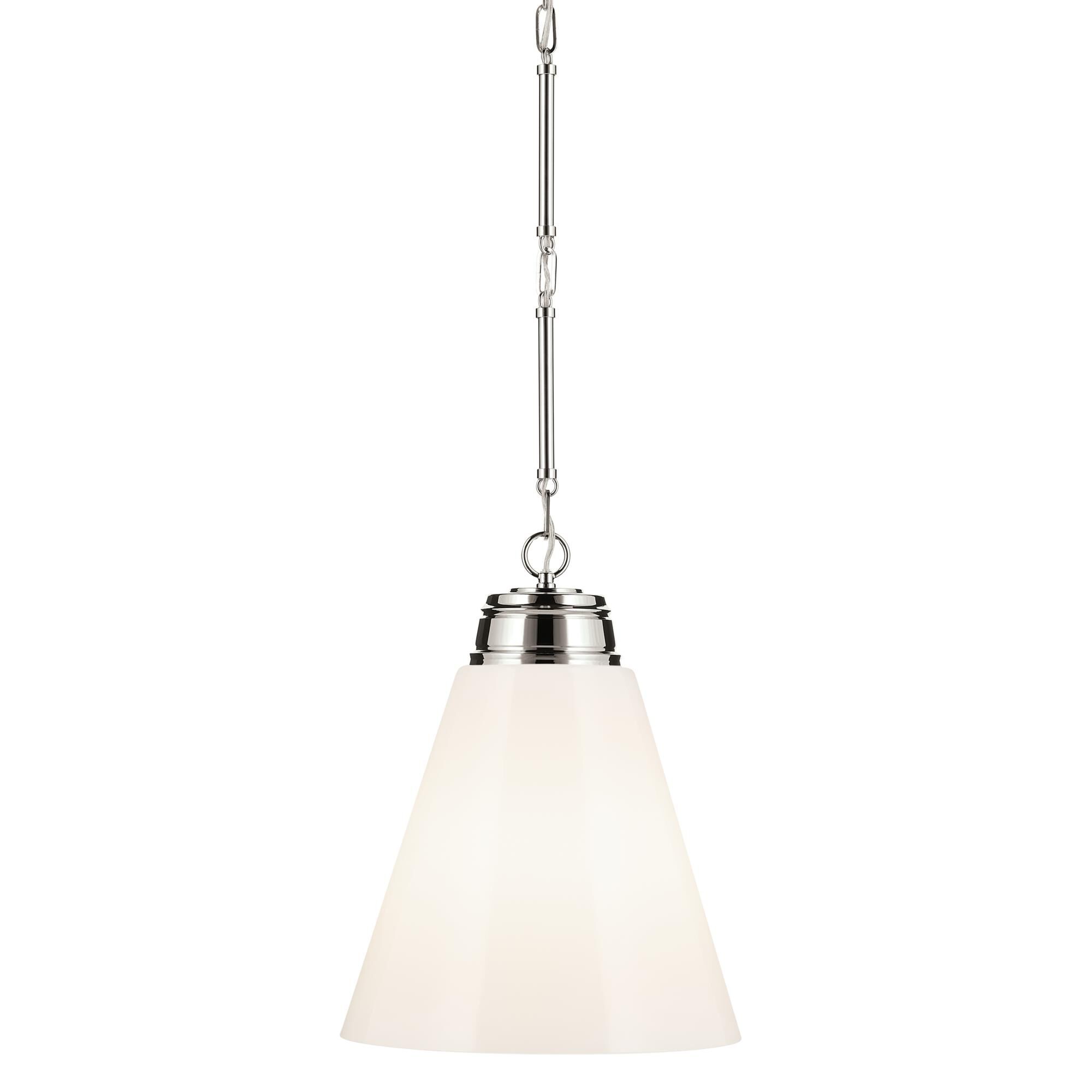 Shown in Polished Nickel finish and Opal glass