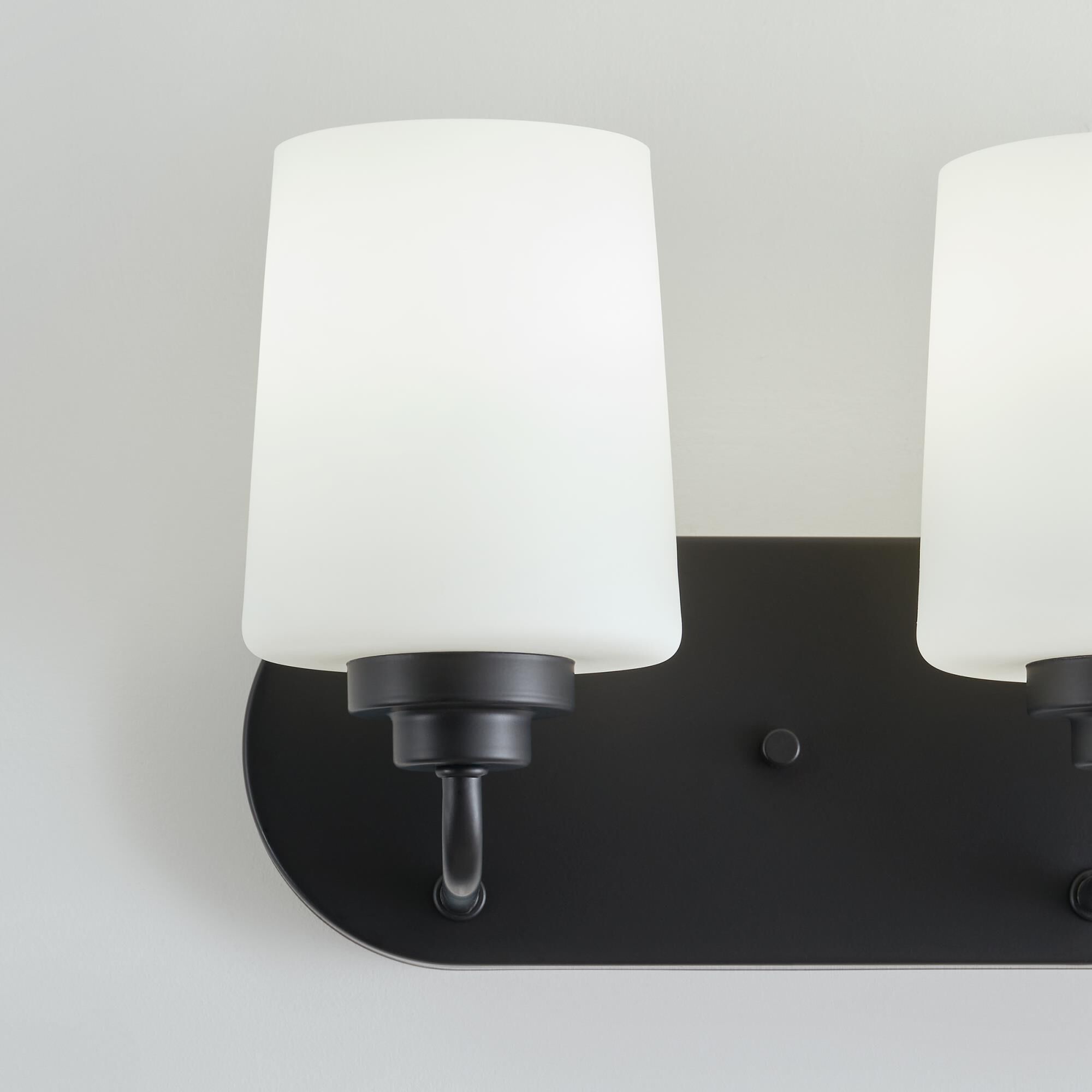 Shown in Midnight Black finish and Etched with White Inside glass