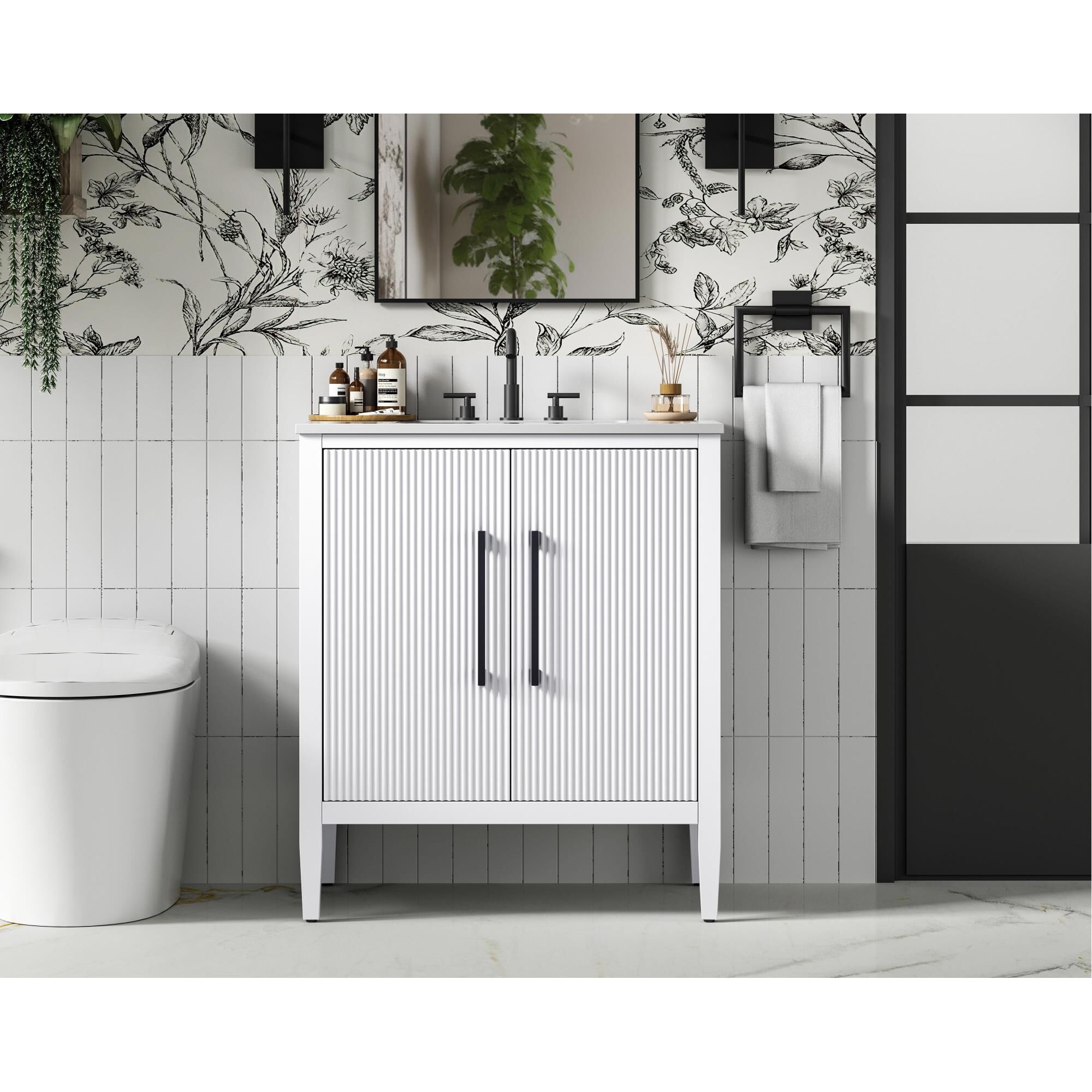 Shown in White finish