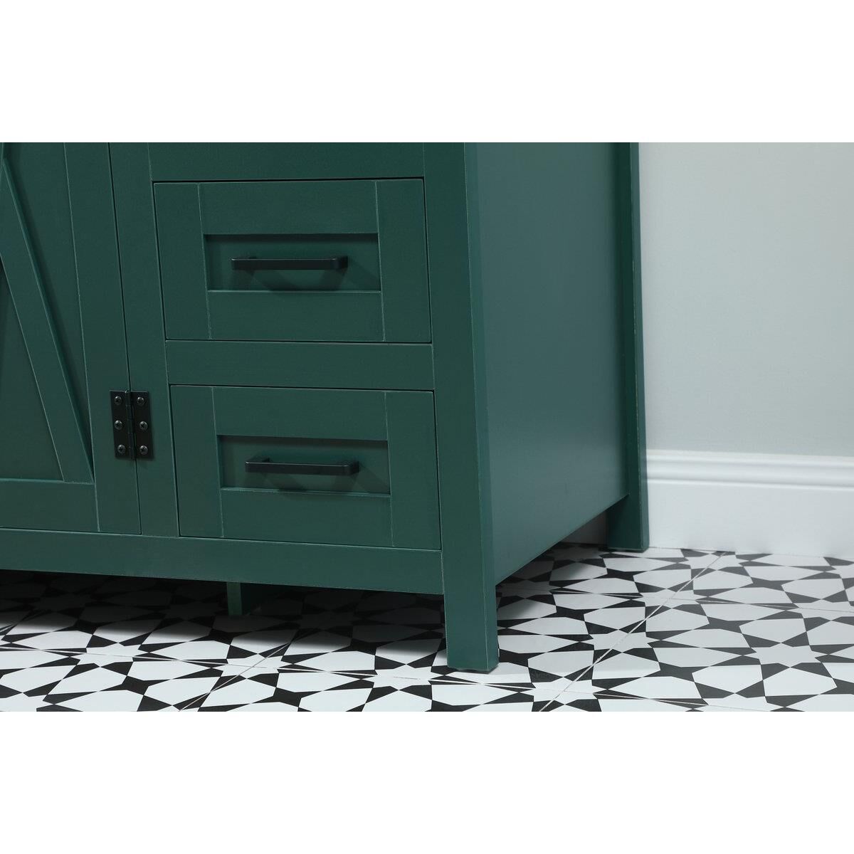 Shown in Green finish and Without Backsplash accent