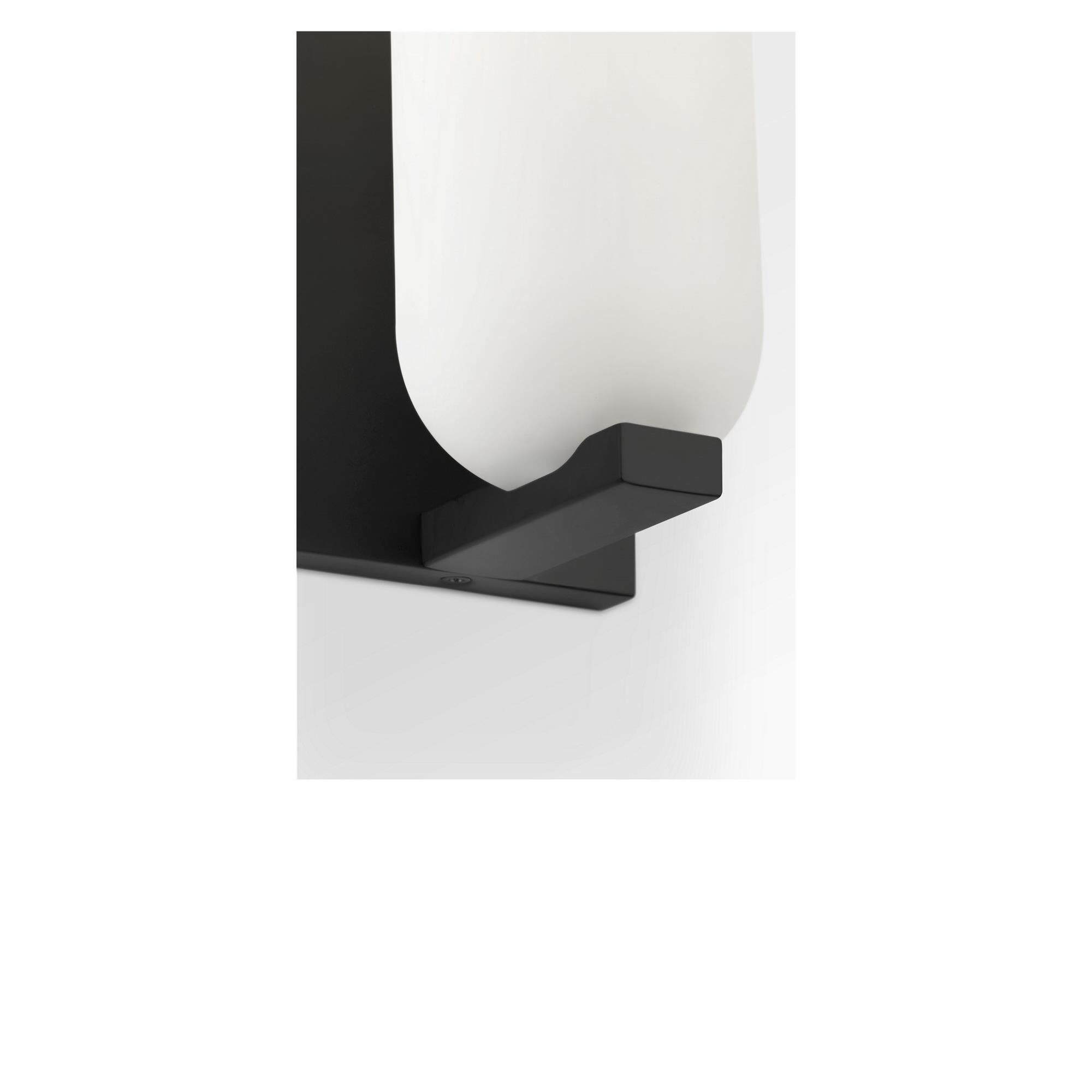 Shown in Midnight Black finish and Etched White glass