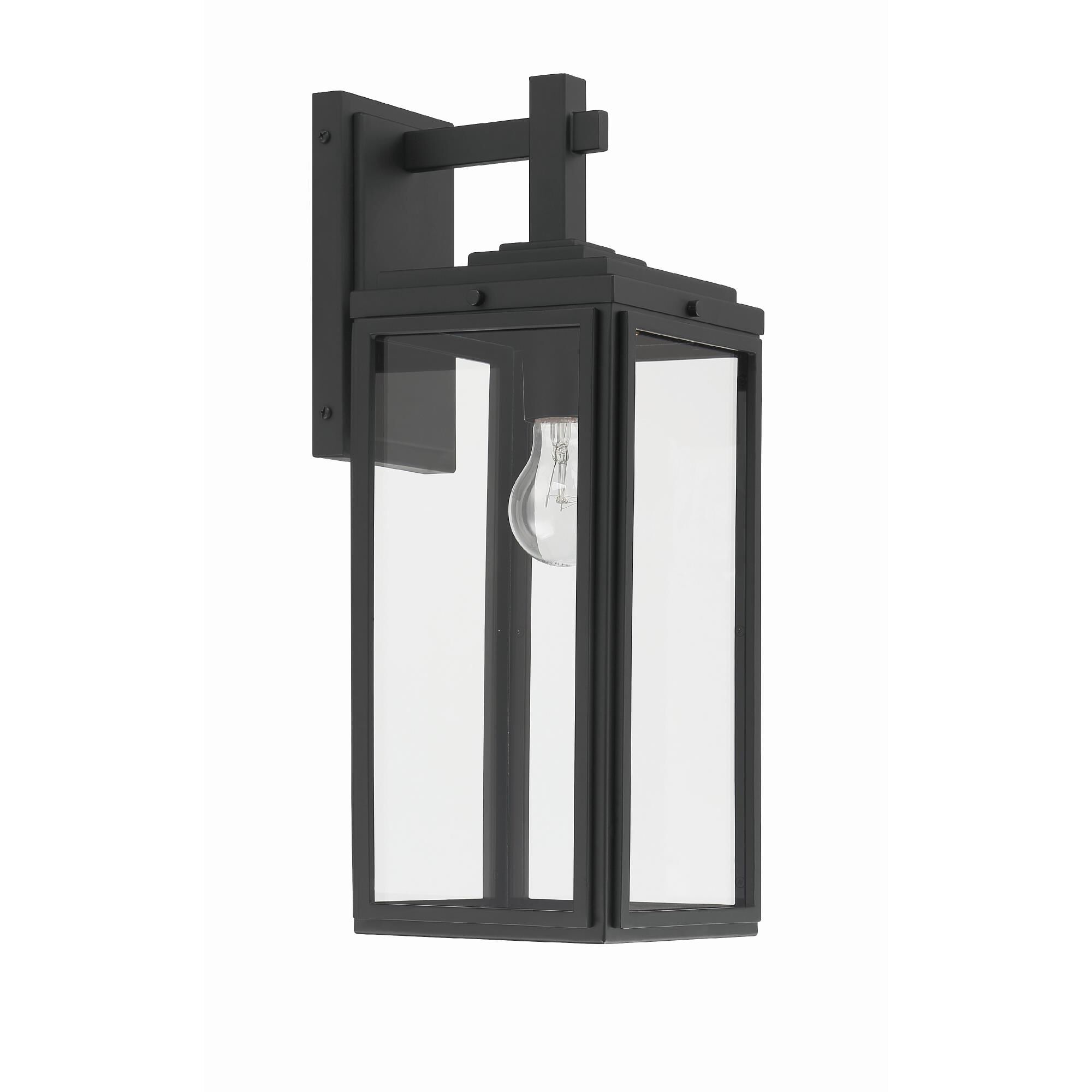 Shown in Matte Black finish and Clear glass and Clear Glass shade