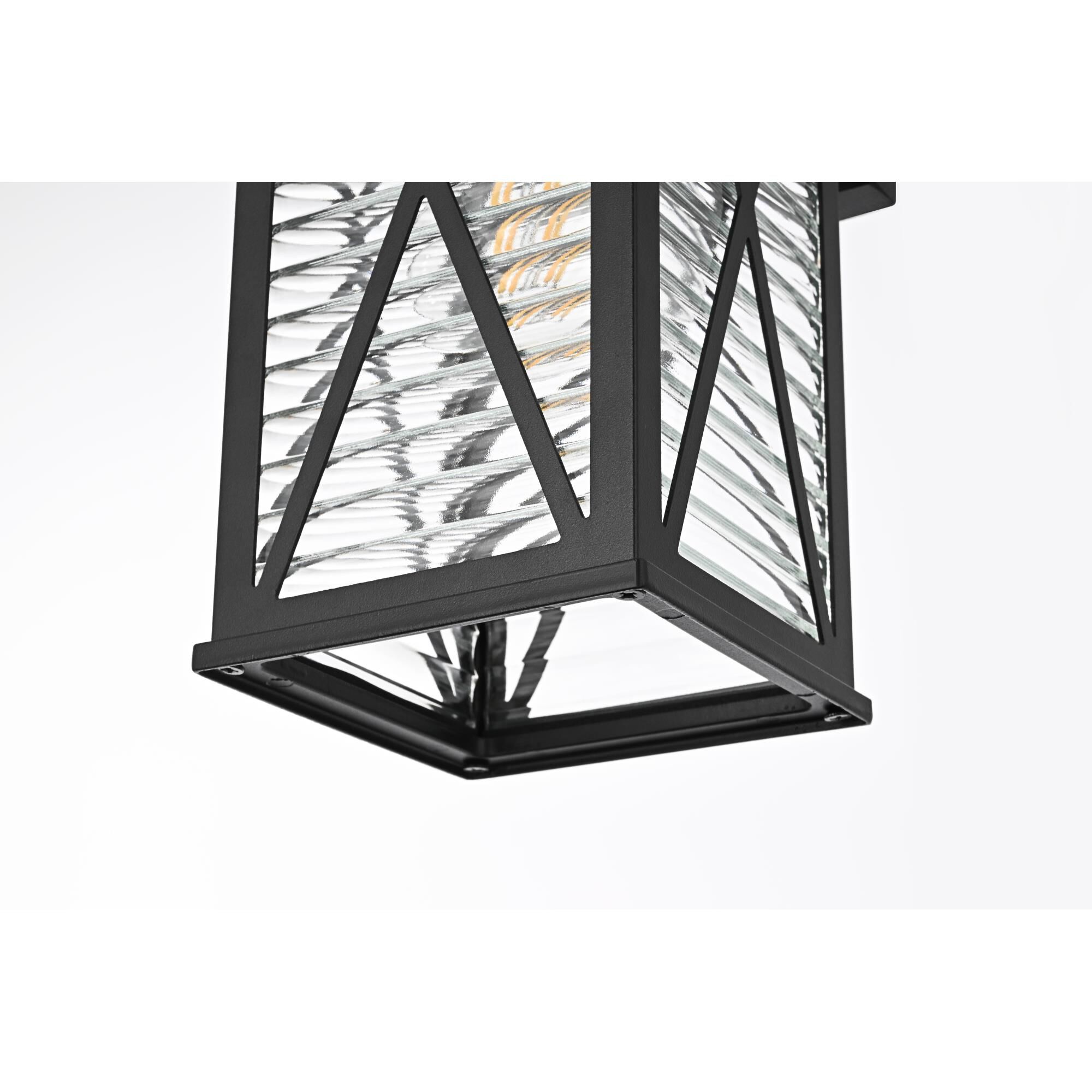 Shown in Black finish and Clear glass