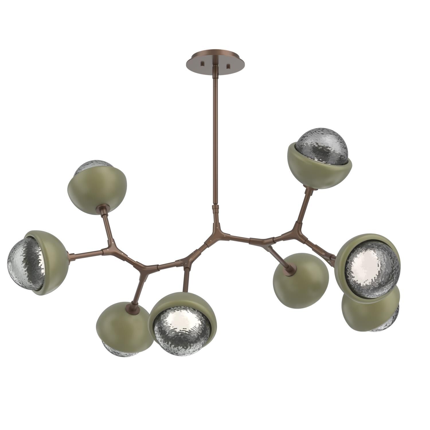 Levi Wilson Cabochon 38 Inch Linear Suspension Light by Hammerton Studio