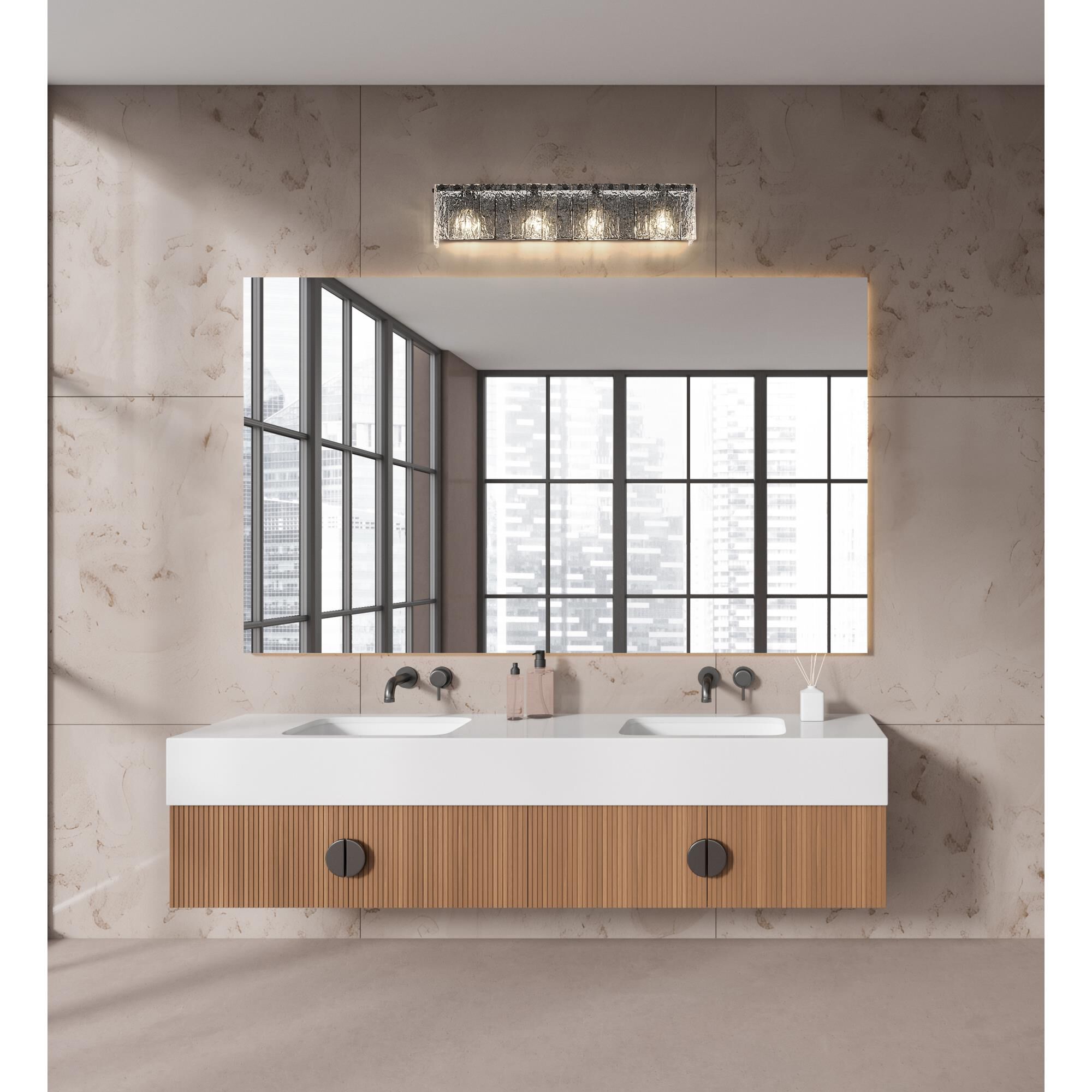 Shown in Matte Black finish and Clear glass and Clear shade