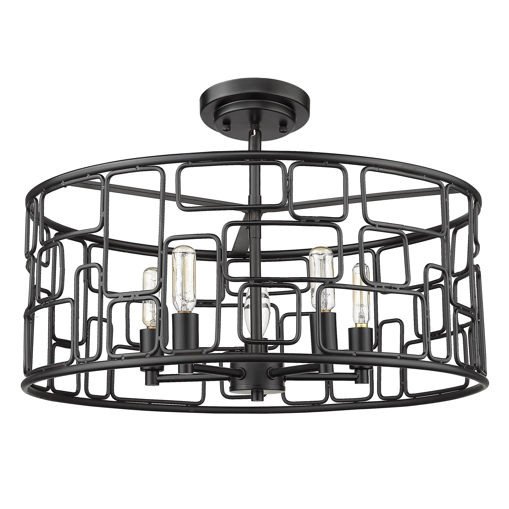 Shown in Matte Black finish and -- glass and -- shade