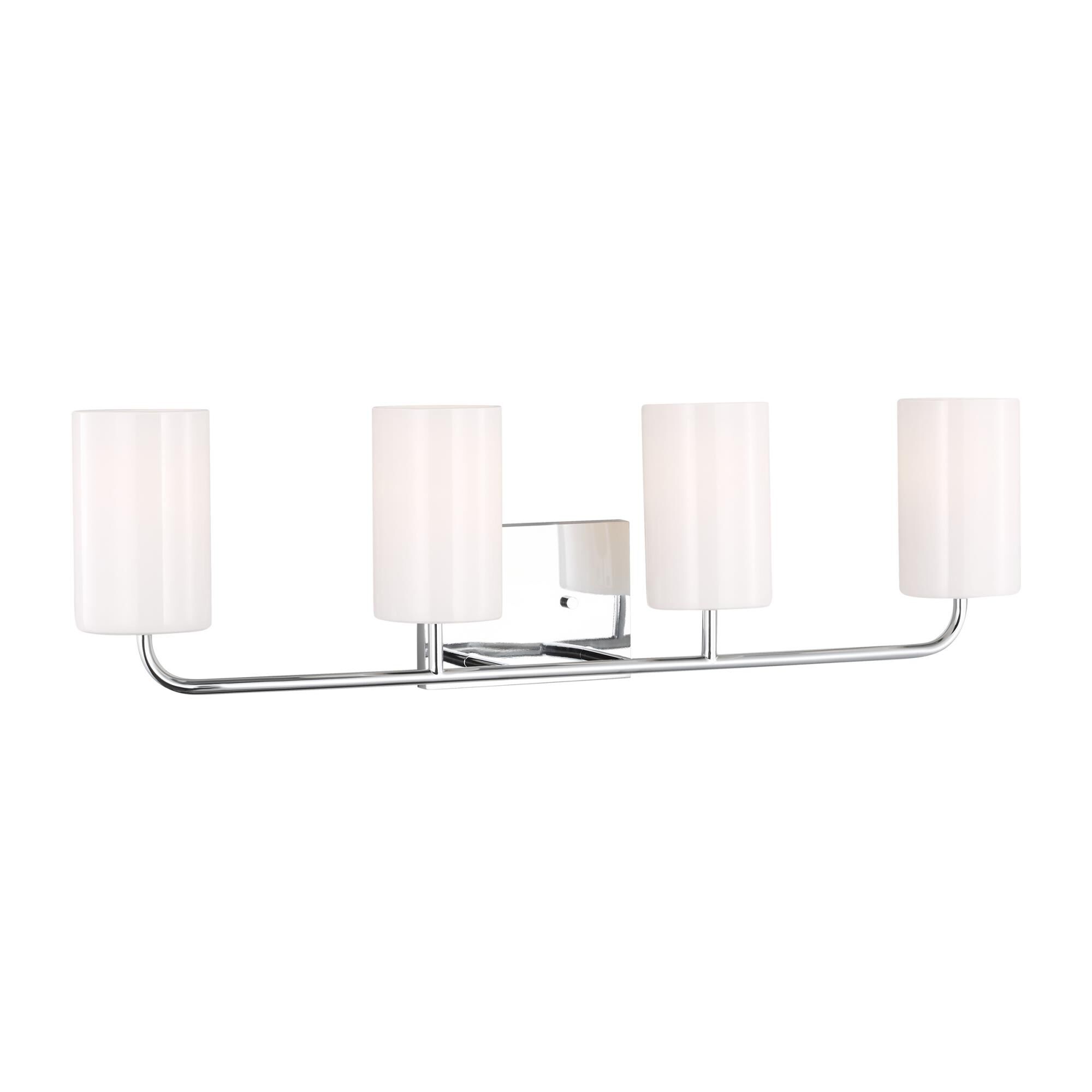 Shown in Chrome finish and Clear Outside / Painted White Inside Glass s shade