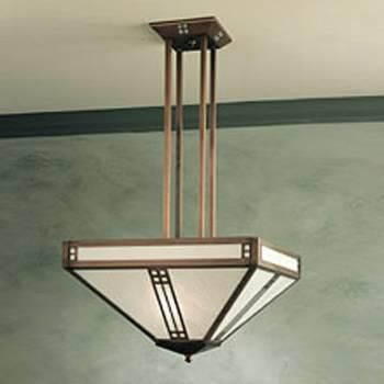 Shown in Antique Copper finish and White Opalescent glass