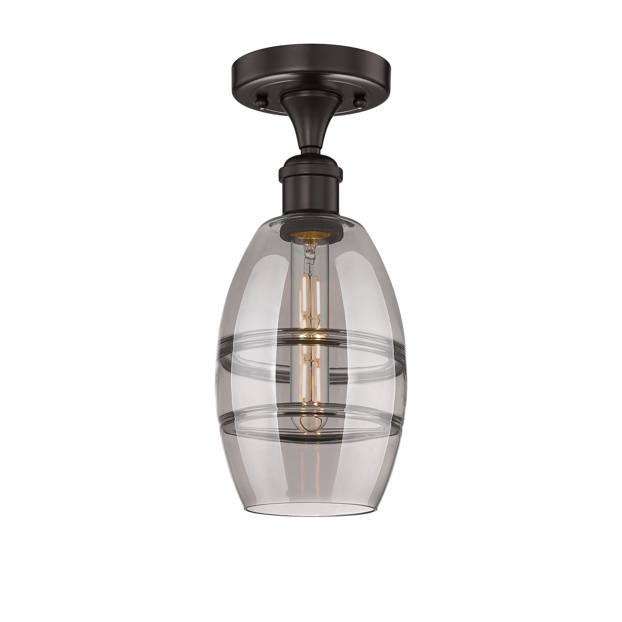 Shown in Oil Rubbed Bronze finish and Light Smoke glass