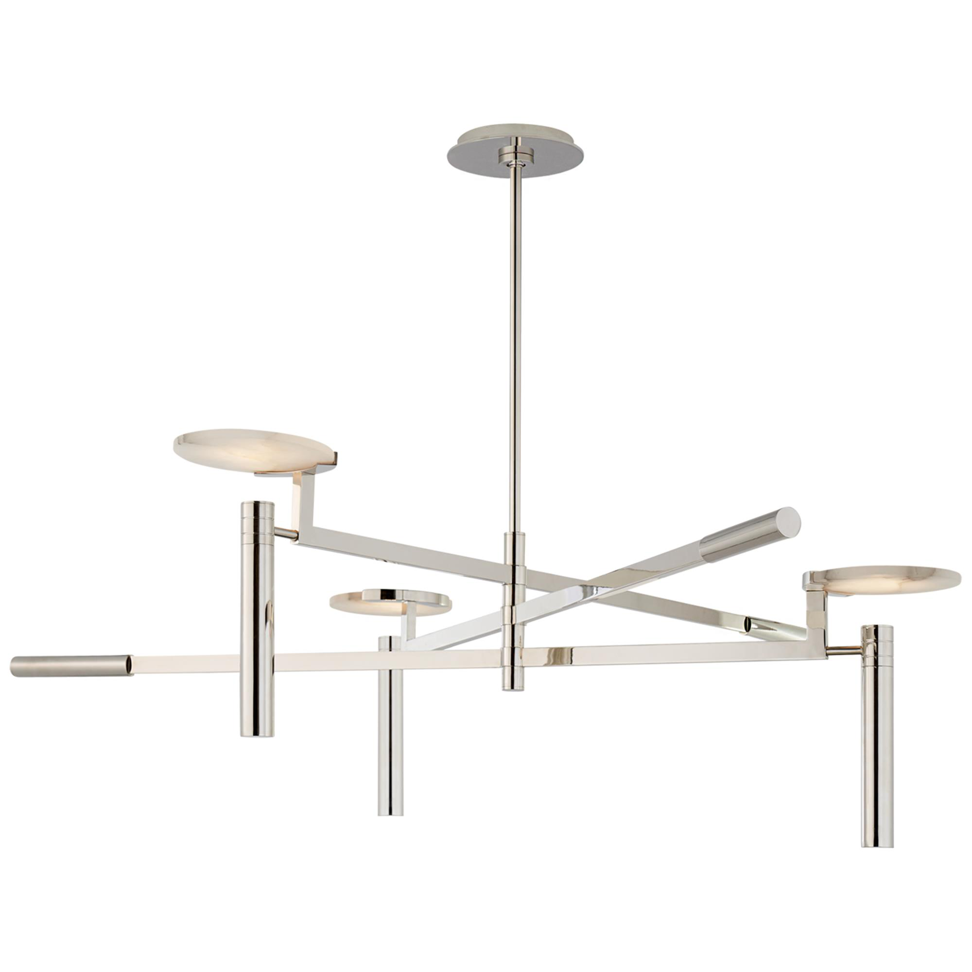 Shown in Polished Nickel finish and Alabaster glass
