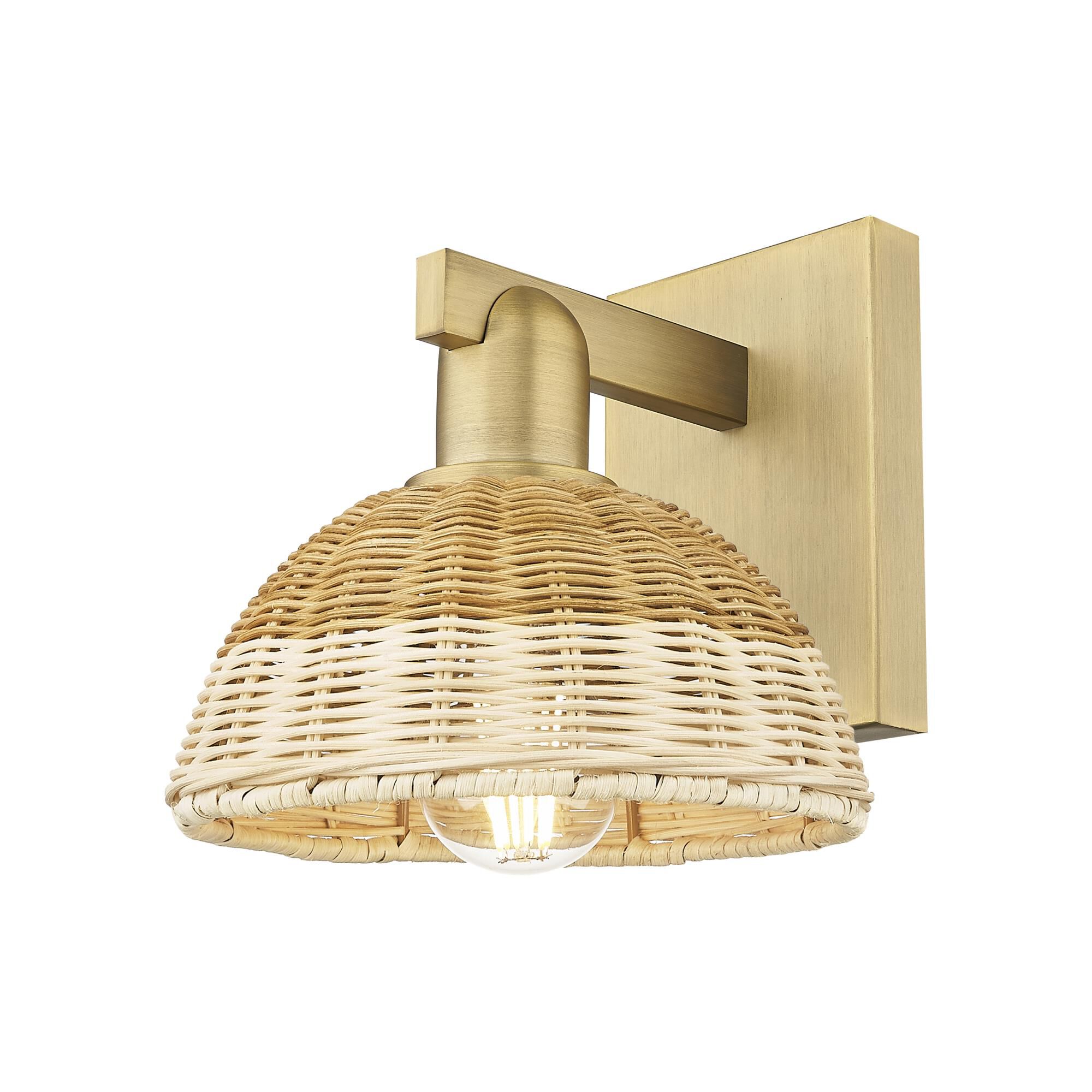Bruno Marashlian Natural Ballston Dome 11 Inch Wall Sconce by Innovations Lighting