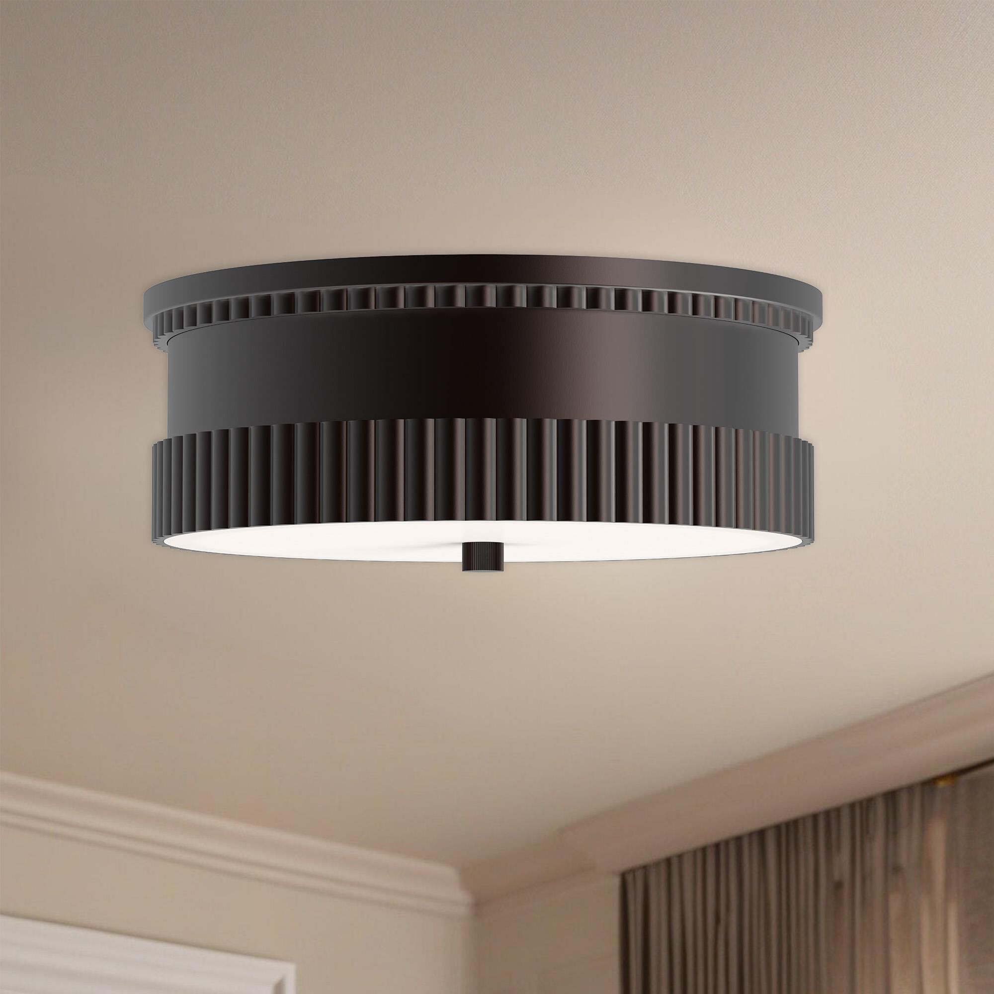 Rue 14 Inch 3 Light Flush Mount by Alora Mood