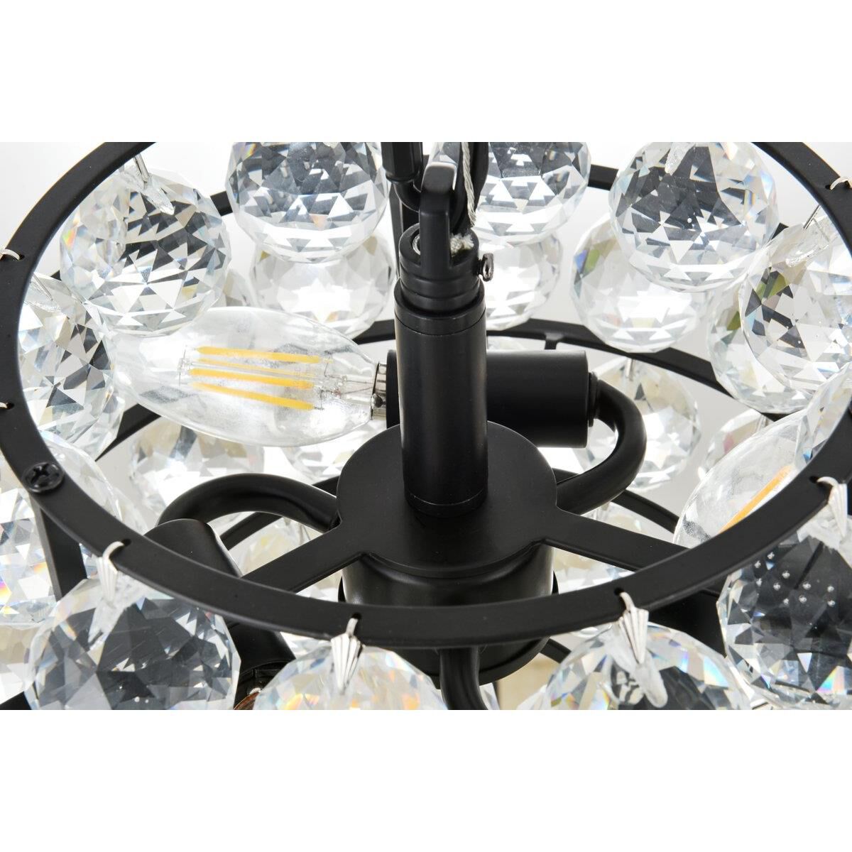 Shown in Black finish and Royal Cut Clear crystal