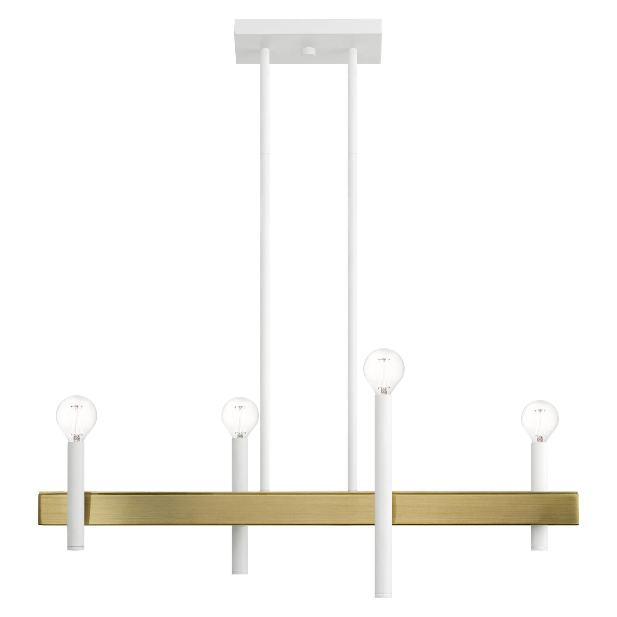 Shown in White With Antique Brass Accents finish