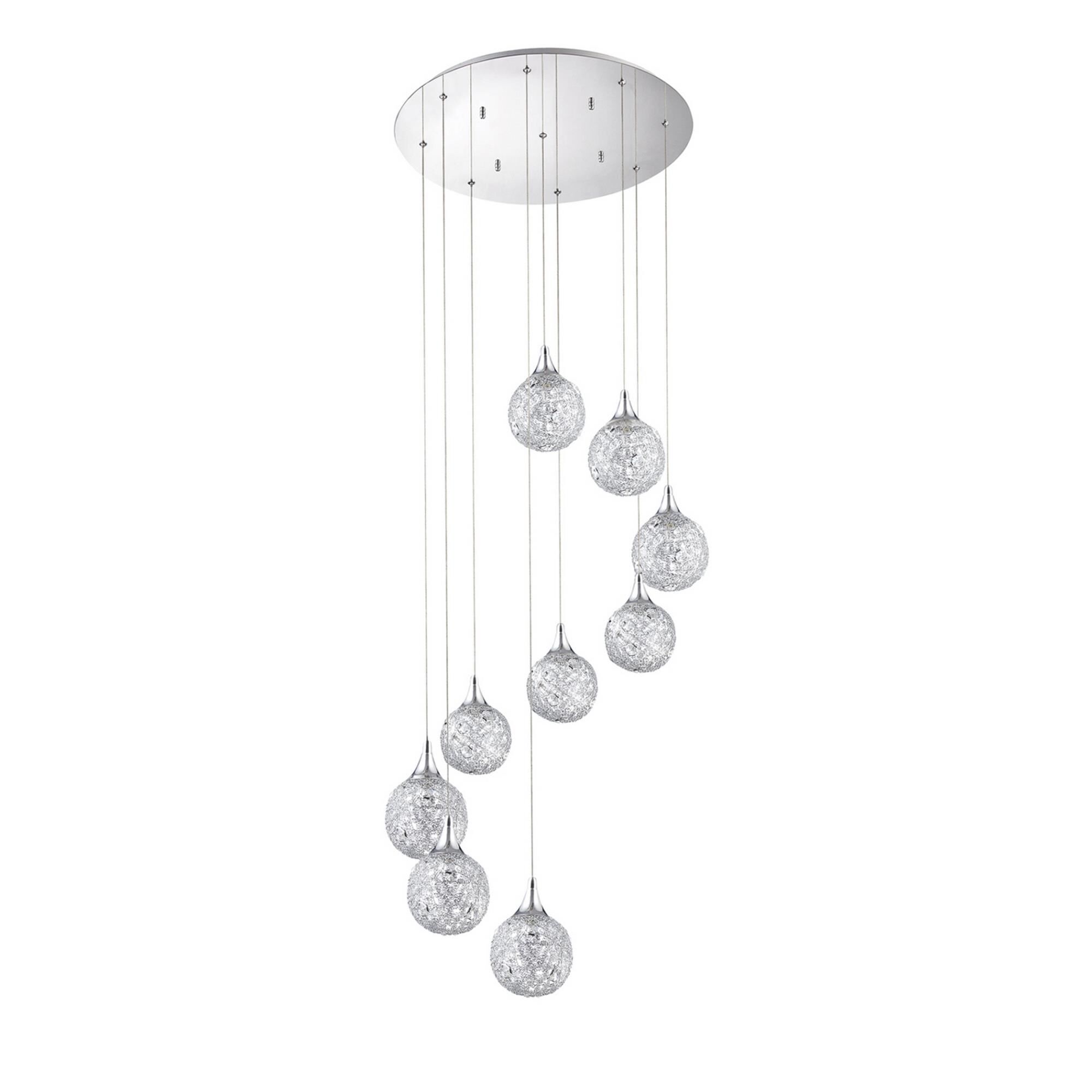 Solaro 22 Inch 9 Light Multi Light Pendant by Kendal Lighting - Clearance