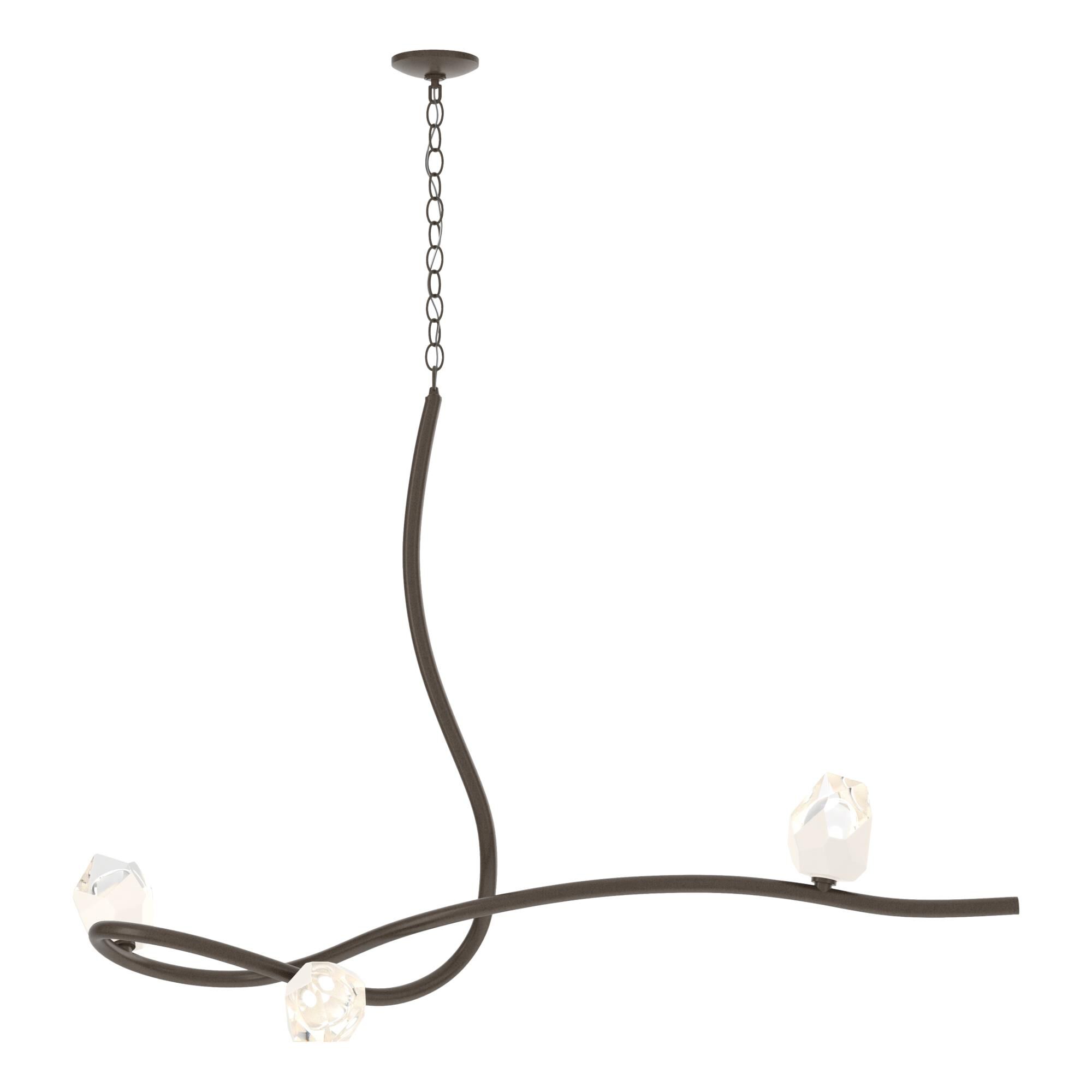 Glacier 44 Inch 3 Light Multi Light Pendant by Hubbardton Forge
