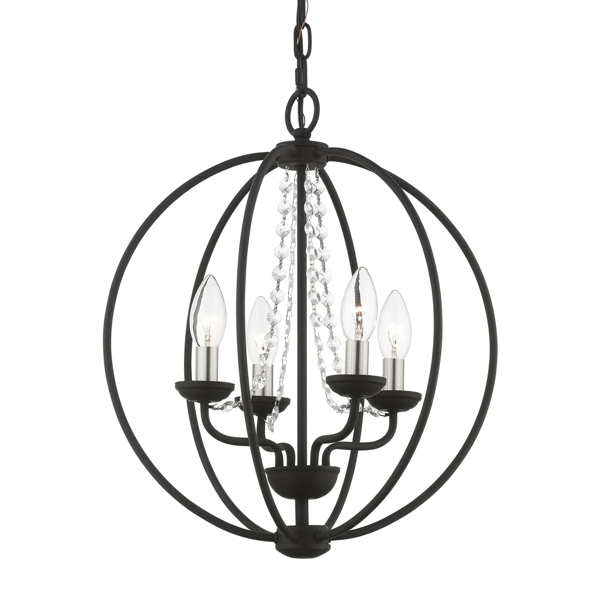 Arabella 15 Inch 4 Light Mini Chandelier by Livex Lighting