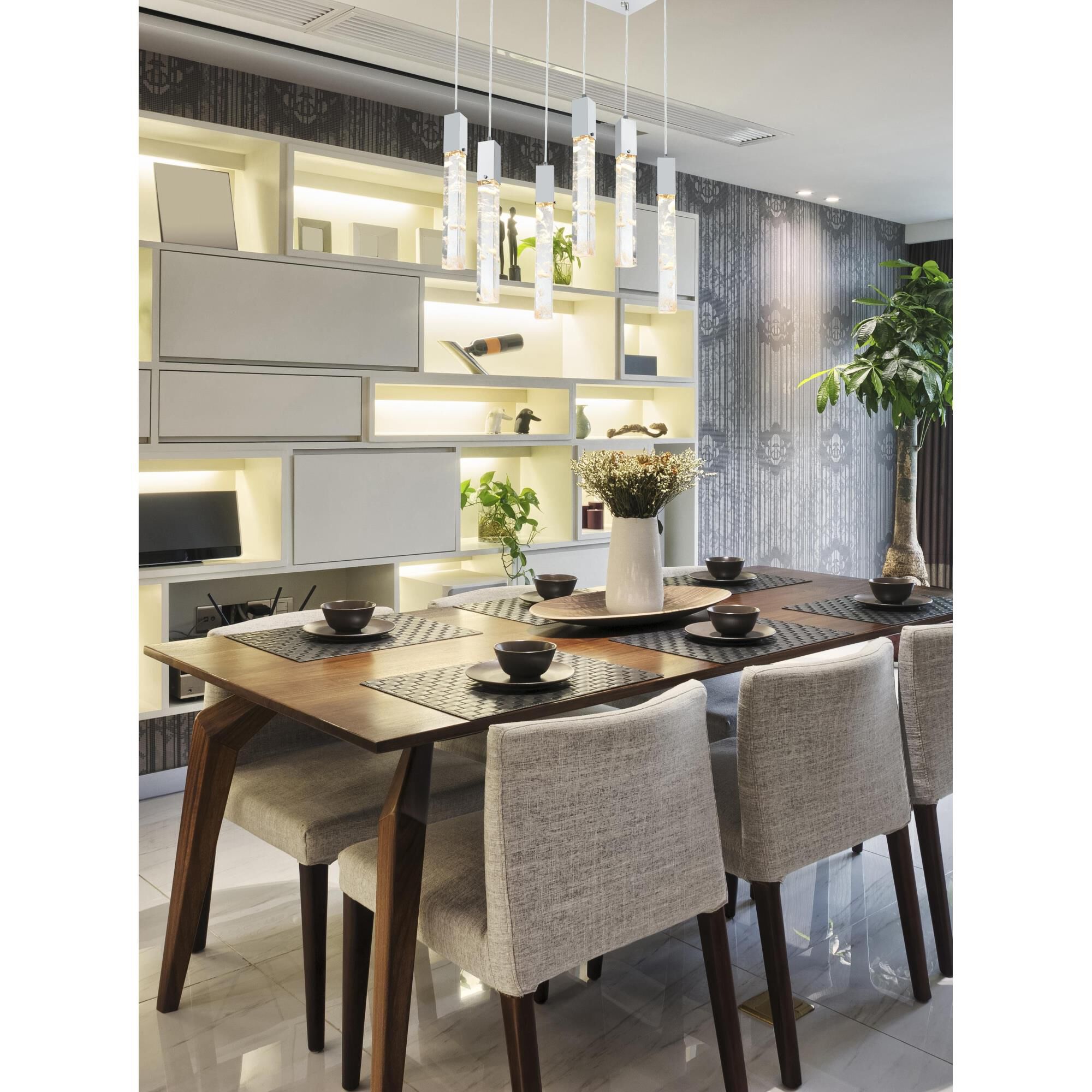 Aurora 32 Inch Linear Suspension Light by Elegant Lighting