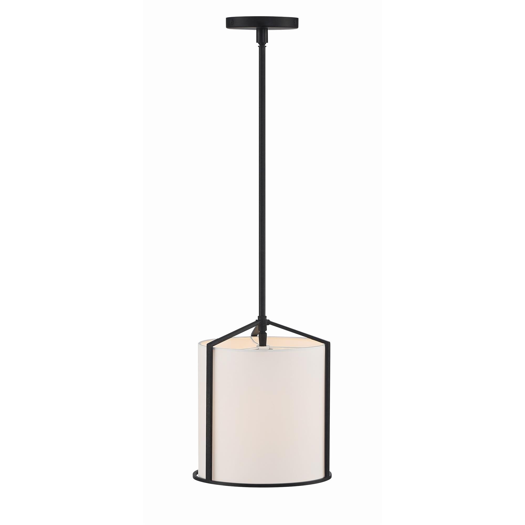 Shown in Black finish and Fabric shade