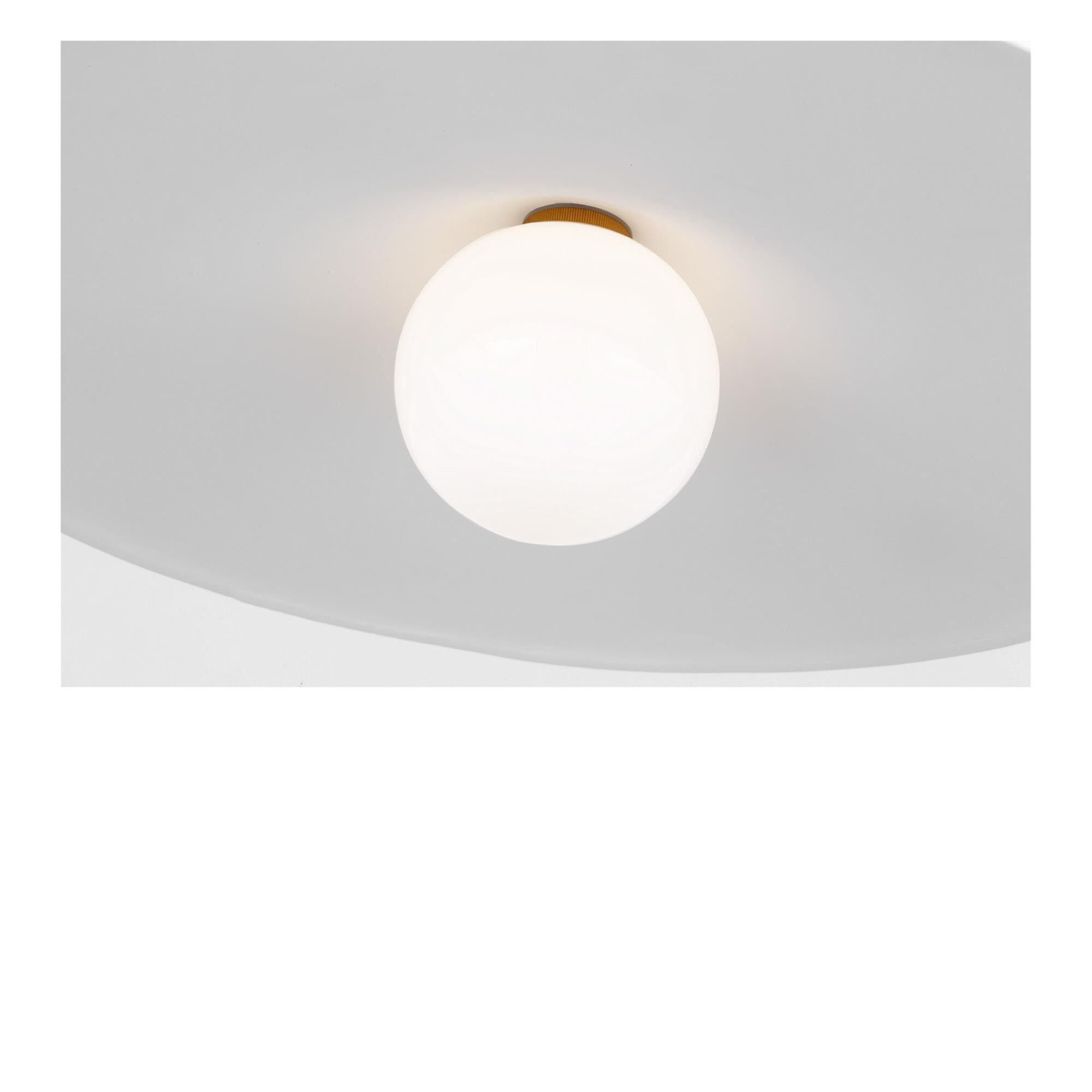 Shown in Burnished Brass finish and Milk glass