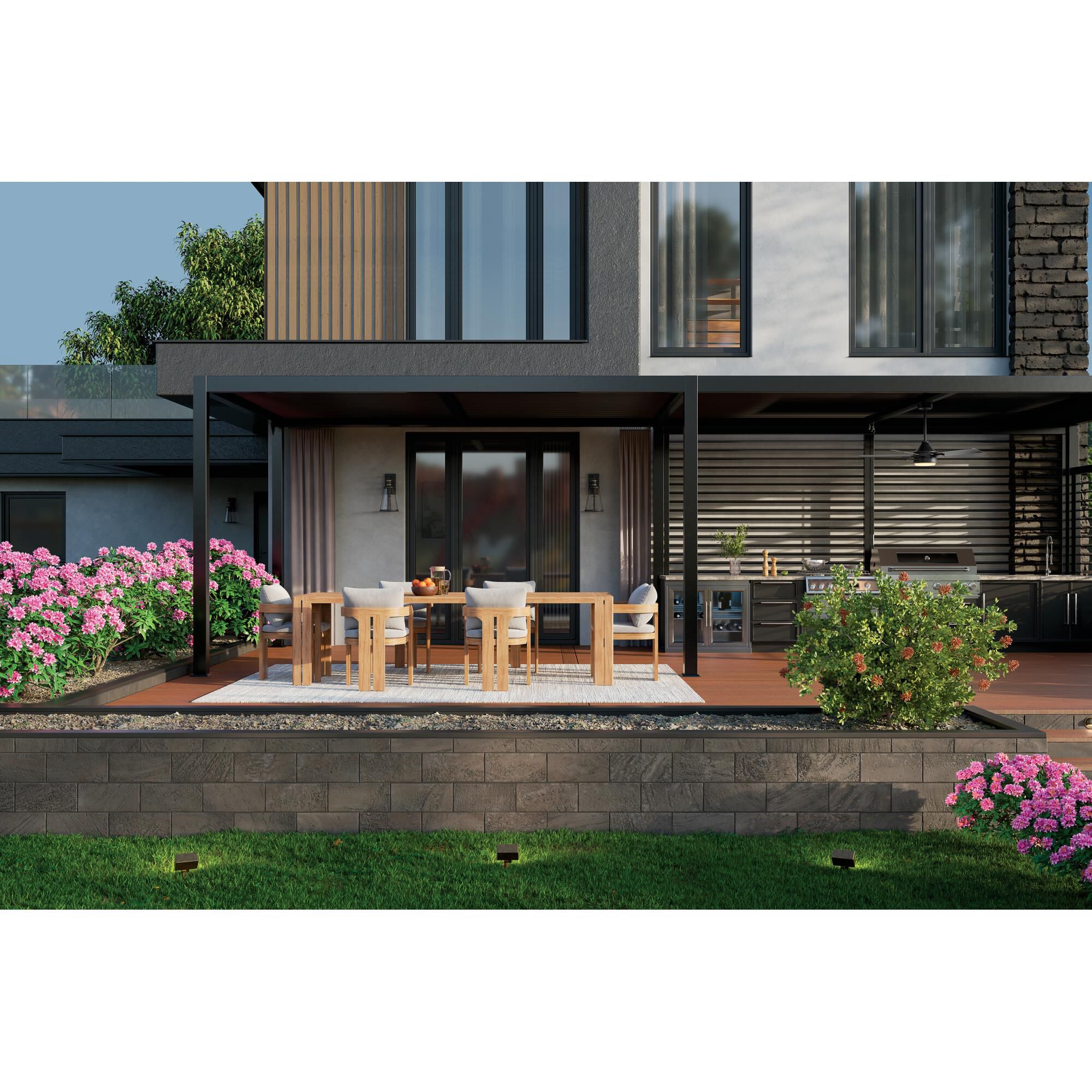 Shown in Black Textured finish and Clear glass